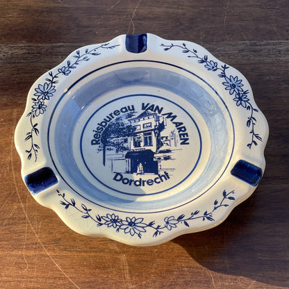Delfts Blauwe Asbak Reisbureau Van Maren Dordrecht - The Collectionist