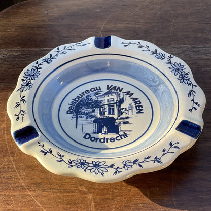 Delfts Blauwe Asbak Reisbureau Van Maren Dordrecht - The Collectionist