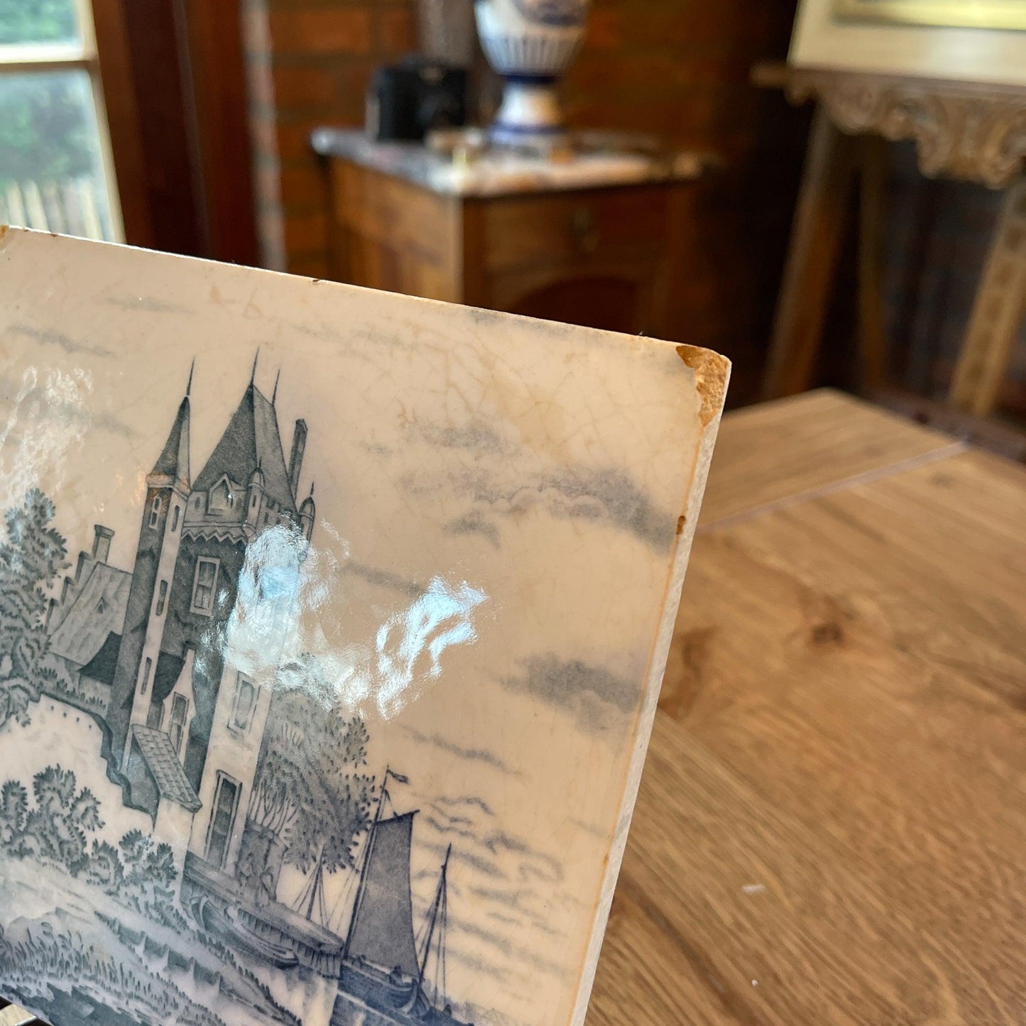 Delfts Blauwe Tegel van een Chateau - Bamestra Curiosa