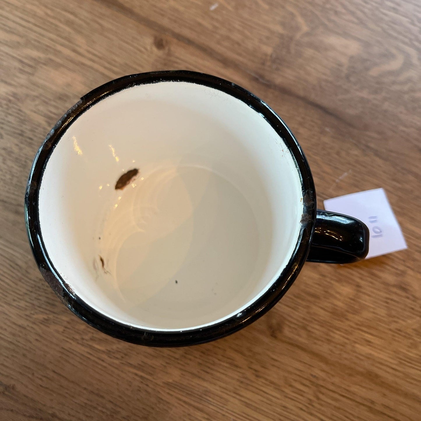 Donkerblauwe emaille beker - Bamestra Curiosa