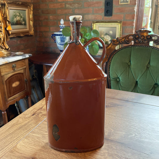 Donkerbruine emaille veldfles - Bamestra Curiosa