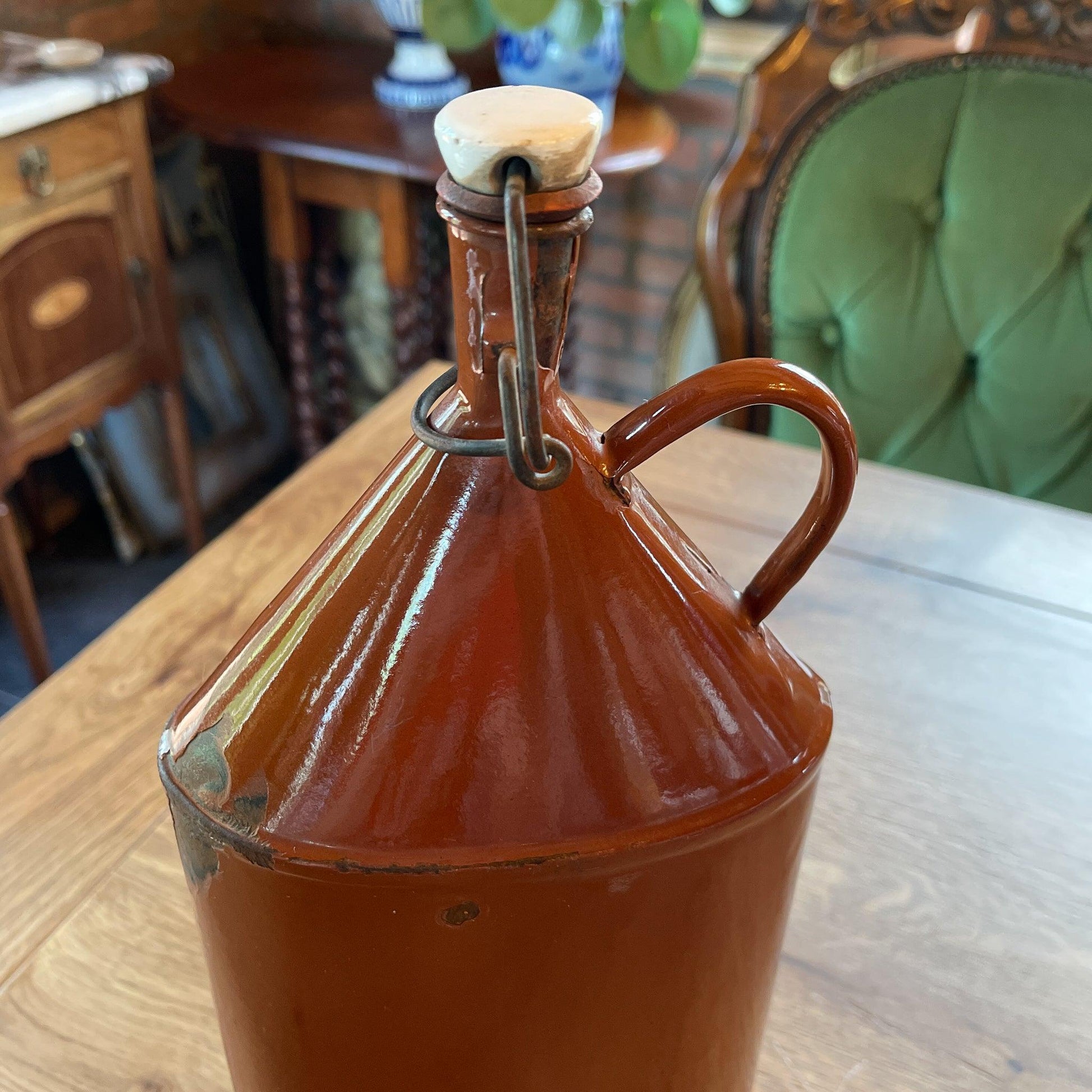 Donkerbruine emaille veldfles - Bamestra Curiosa