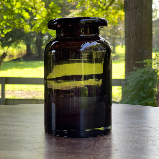 Donkere glazen vaas - Bamestra Curiosa