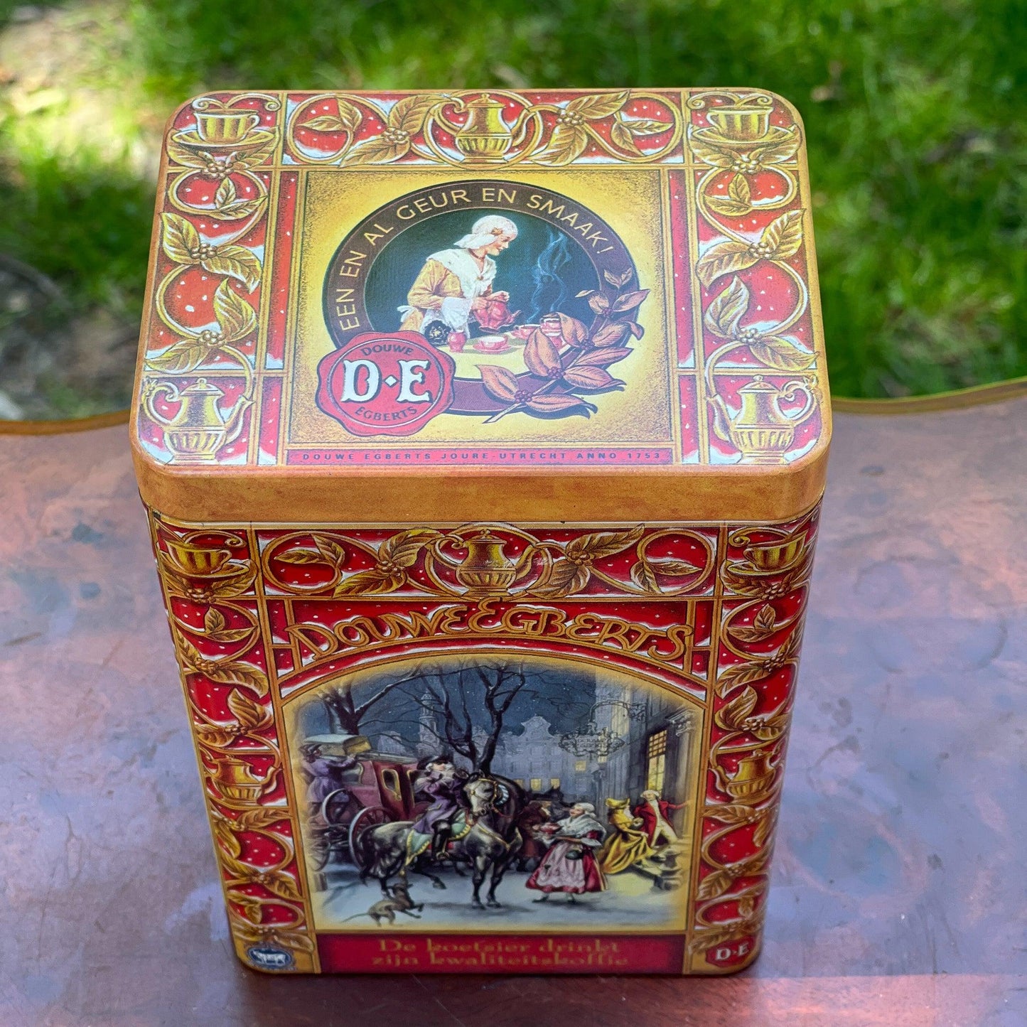 Douwe Egberts koffie bewaarblik - Bamestra Curiosa