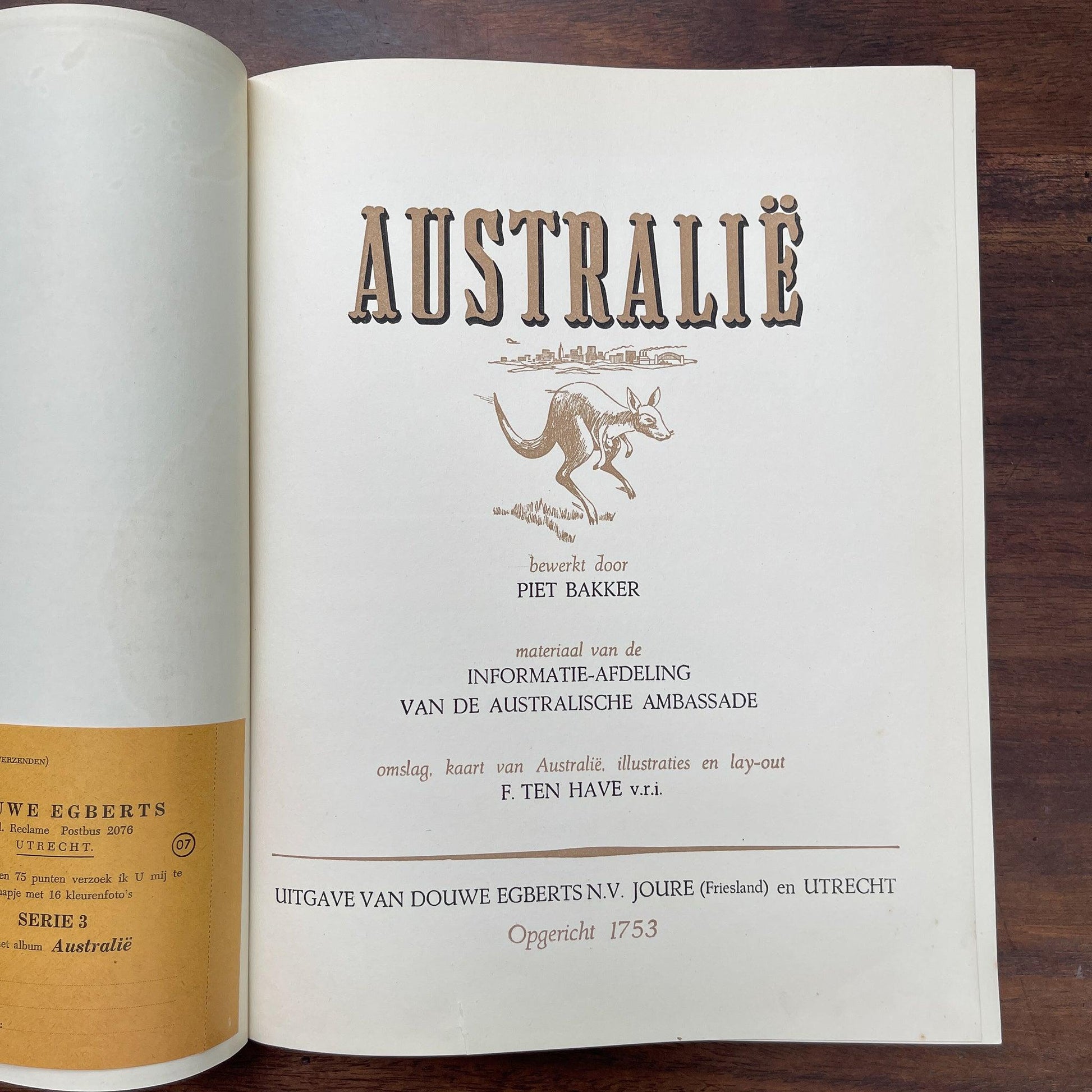 Douwe Egberts landen boek van Australië - Bamestra Curiosa