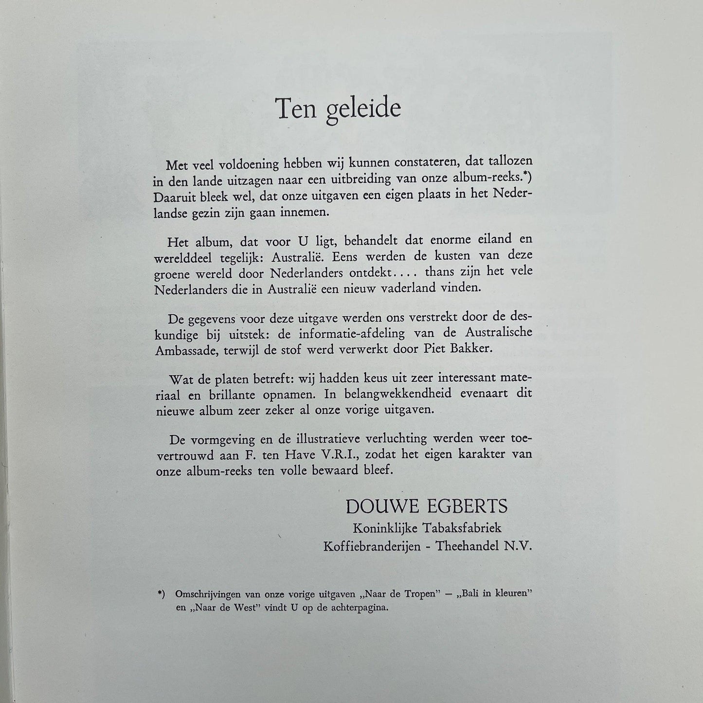 Douwe Egberts landen boek van Australië - Bamestra Curiosa