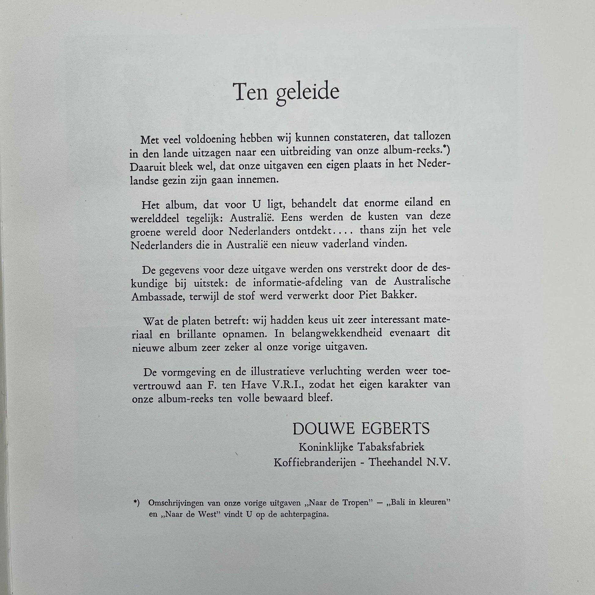 Douwe Egberts landen boek van Australië - Bamestra Curiosa