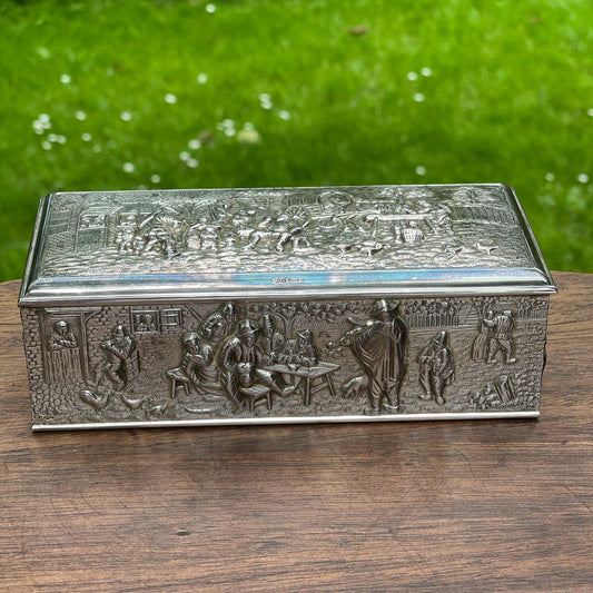 Douwe Egberts verzilverde lepeldoos van Herman Hooykaas - Bamestra Curiosa