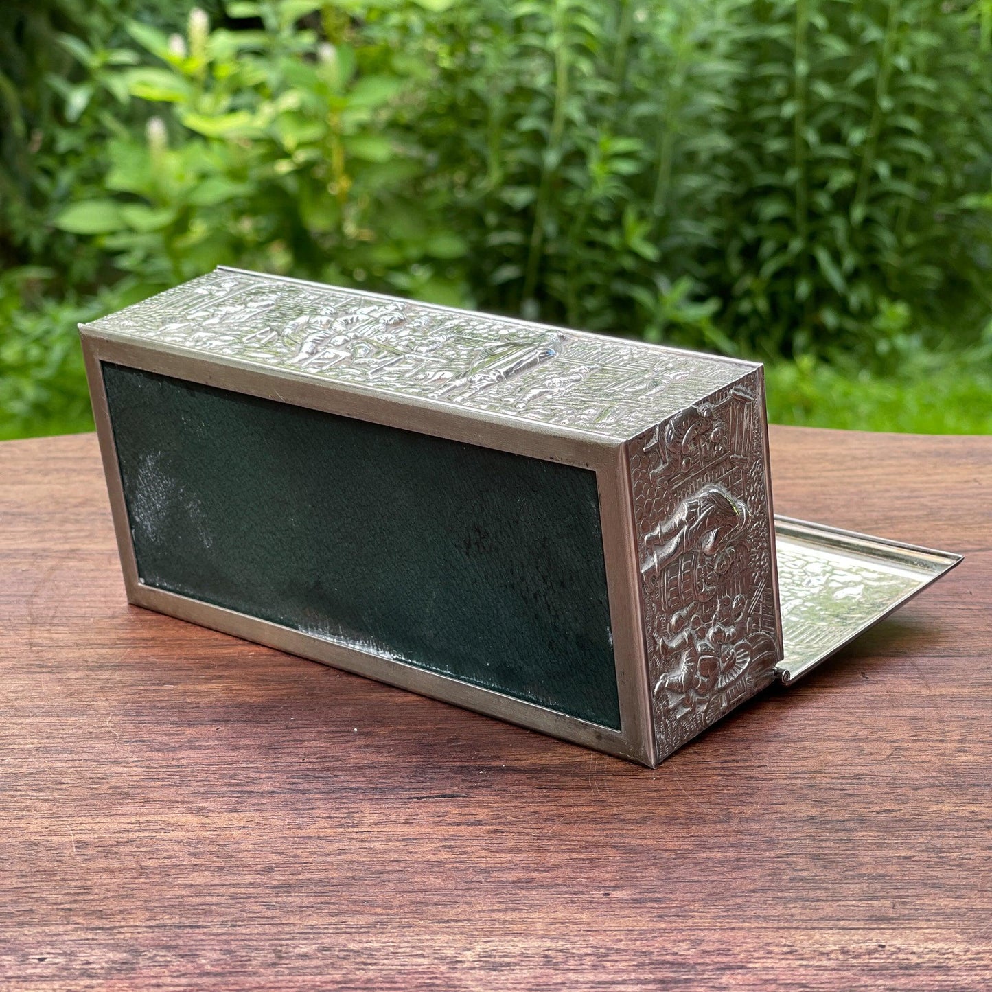 Douwe Egberts verzilverde lepeldoos van Herman Hooykaas - Bamestra Curiosa