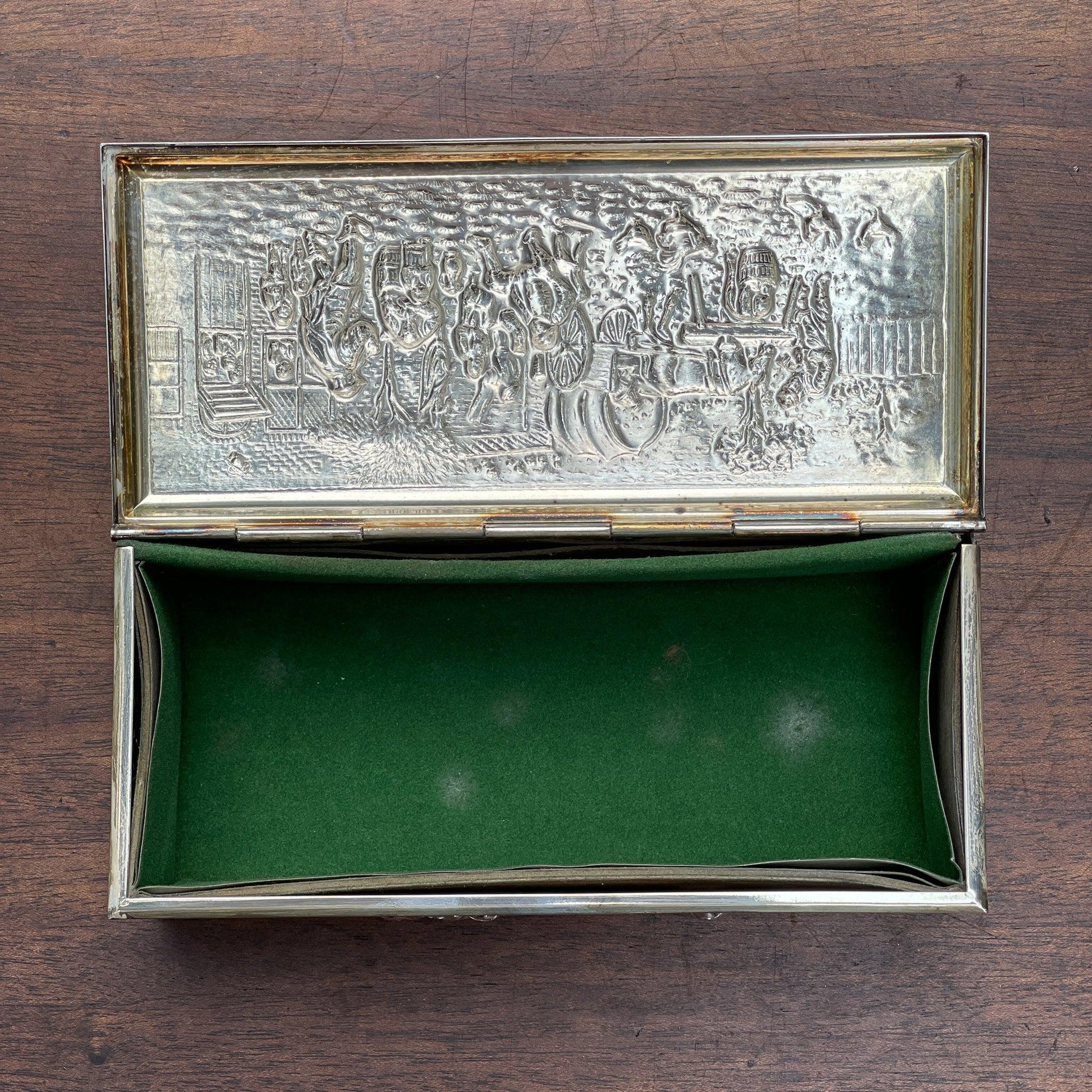 Douwe Egberts verzilverde lepeldoos van Herman Hooykaas - Bamestra Curiosa