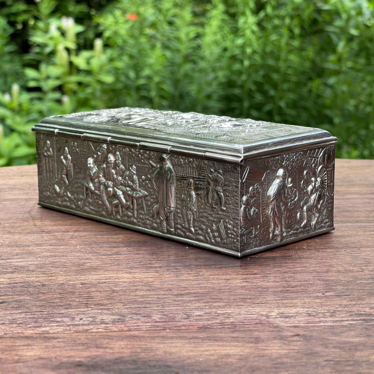 Douwe Egberts verzilverde lepeldoos van Herman Hooykaas - Bamestra Curiosa