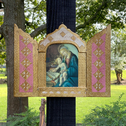 Drieluik Icoon Madonna van het Boek - Sandro Botticelli - Bamestra Curiosa