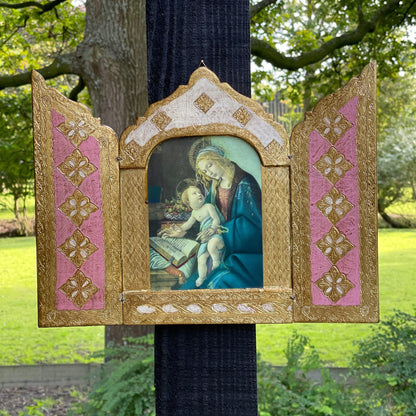 Drieluik Icoon Madonna van het Boek - Sandro Botticelli - Bamestra Curiosa