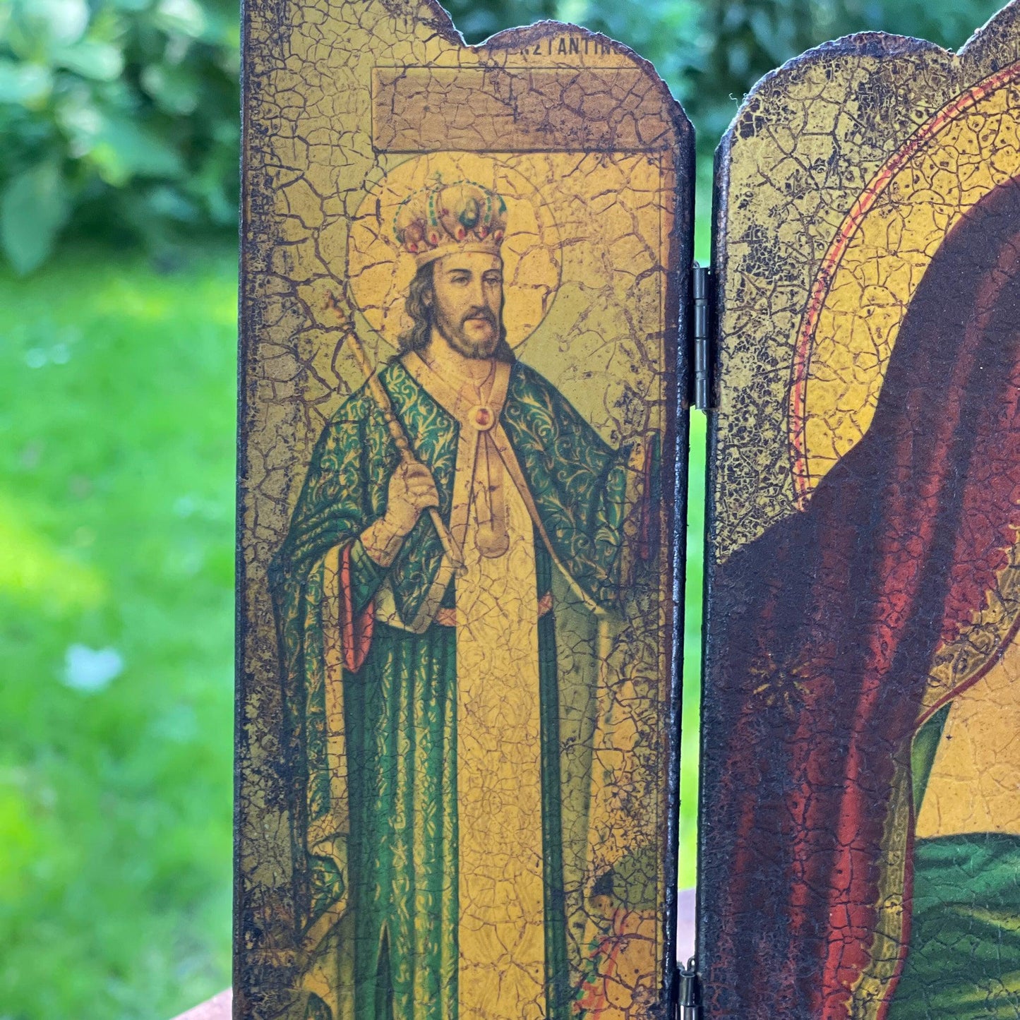 Drieluik Icoon met afbeelding van Maria - Bamestra Curiosa