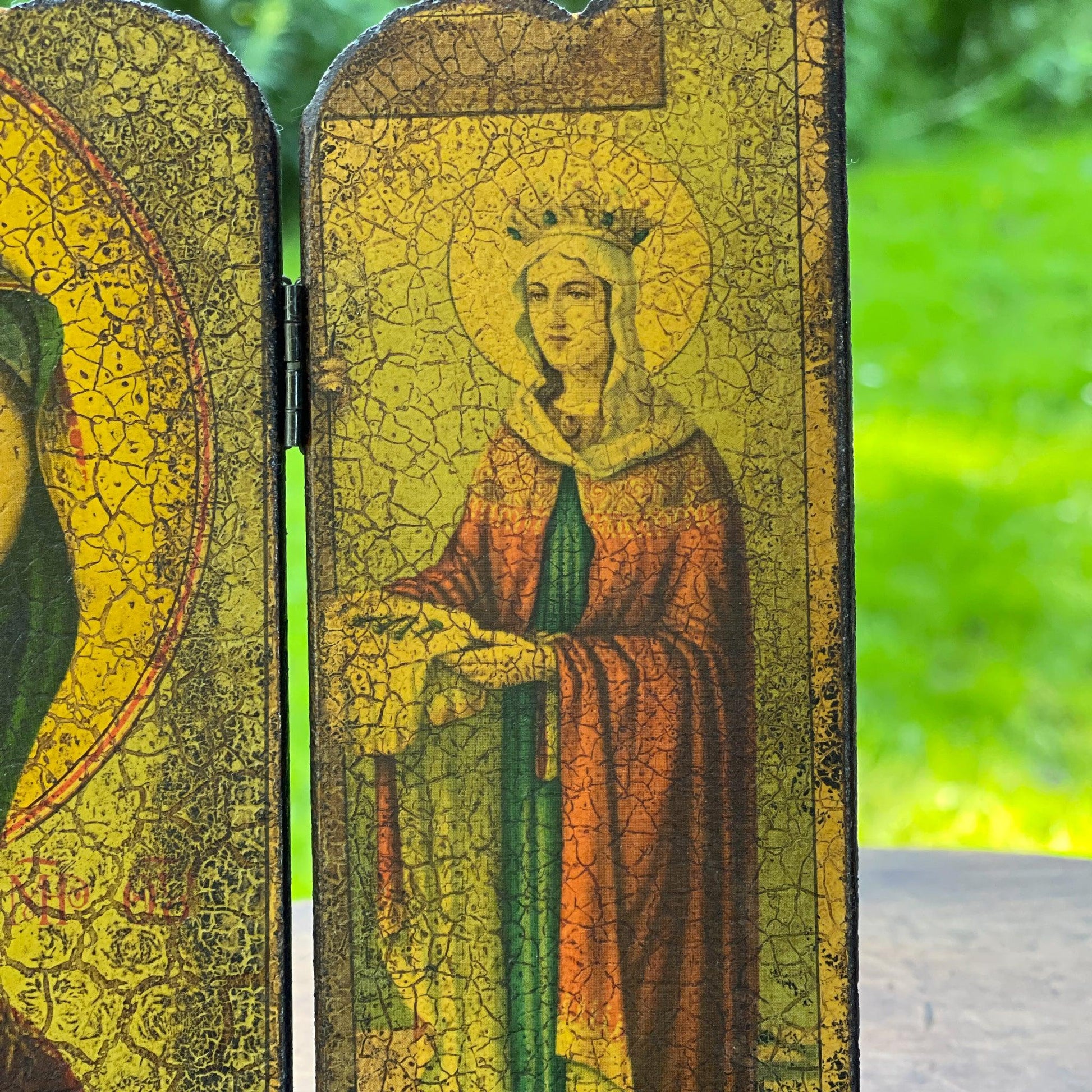 Drieluik Icoon met afbeelding van Maria - Bamestra Curiosa