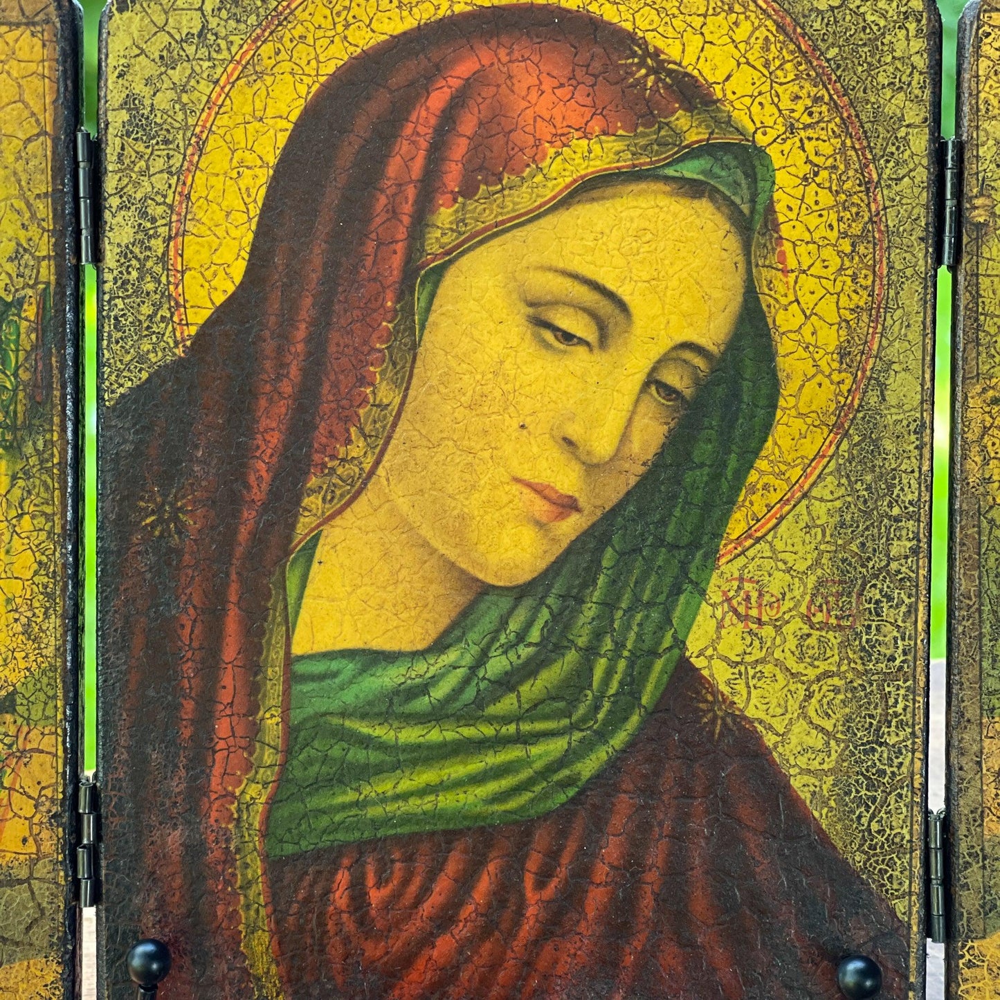 Drieluik Icoon met afbeelding van Maria - Bamestra Curiosa