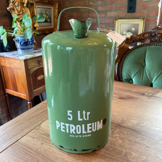 Emaille 5 liter petroleumkan resadagroen - Bamestra Curiosa