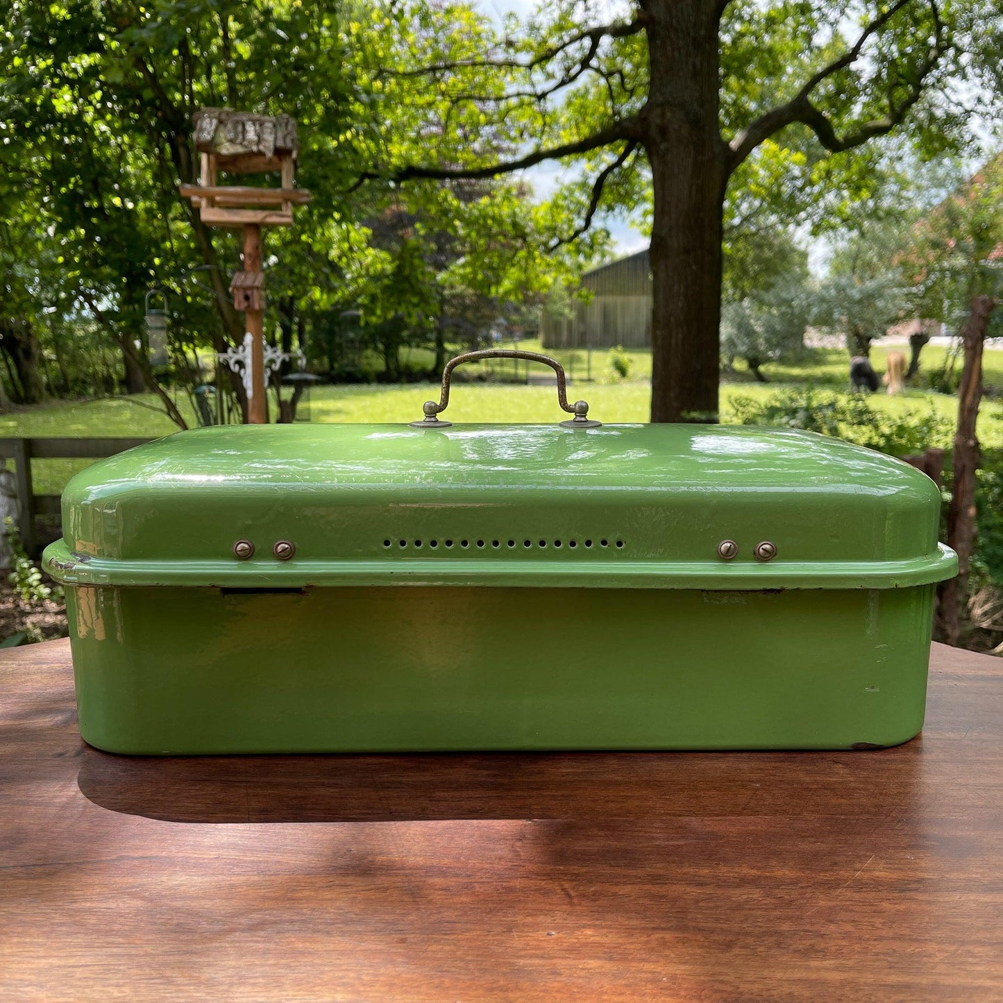 Emaille broodtrommel - Bamestra Curiosa