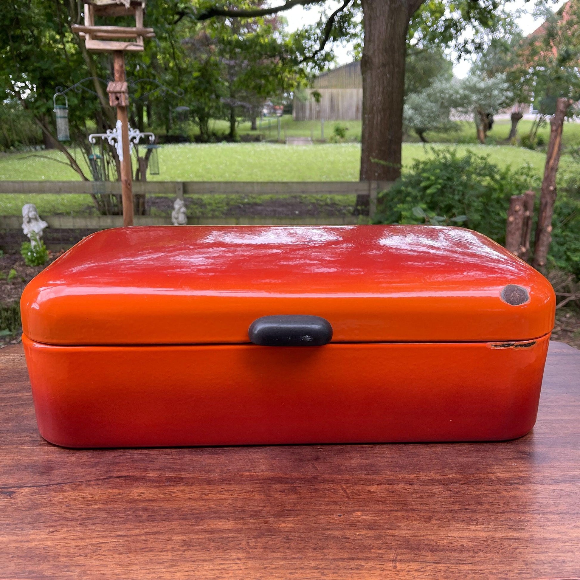 Emaille broodtrommel - Bamestra Curiosa