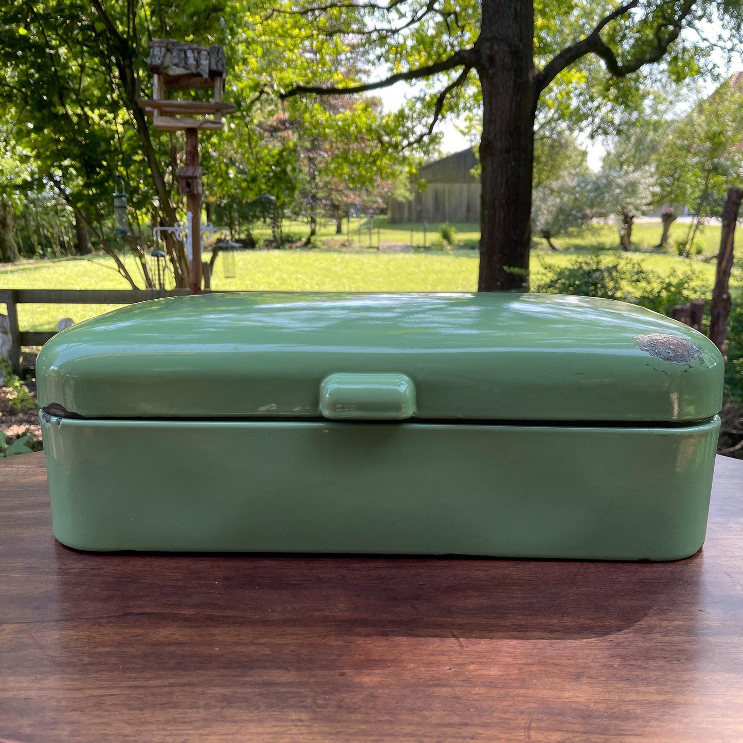 Emaille broodtrommel - Bamestra Curiosa