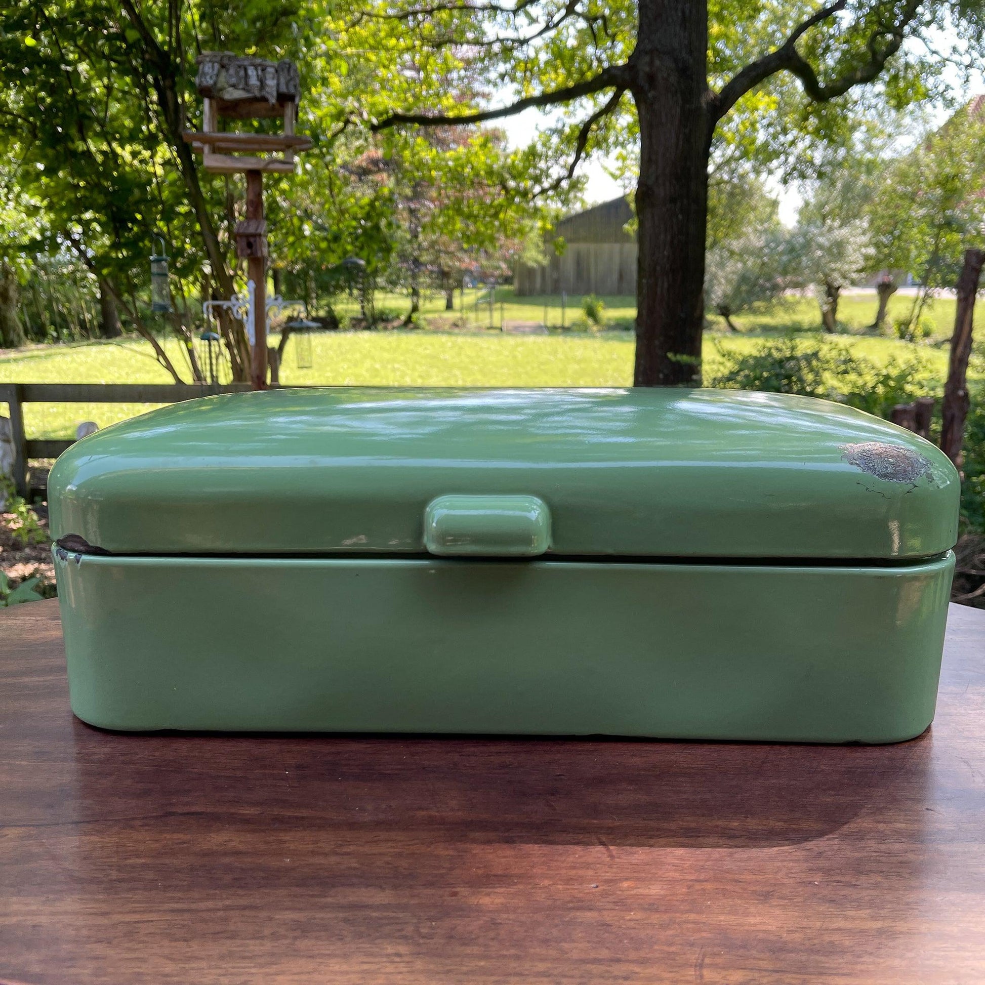 Emaille broodtrommel - Bamestra Curiosa