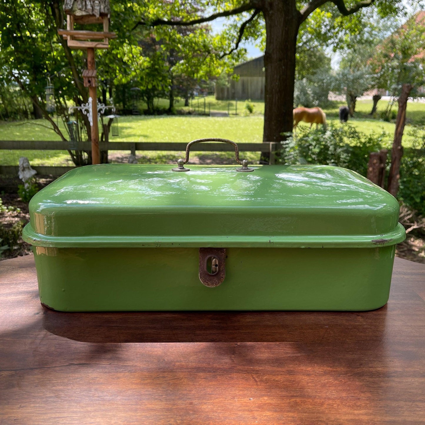 Emaille broodtrommel - Bamestra Curiosa