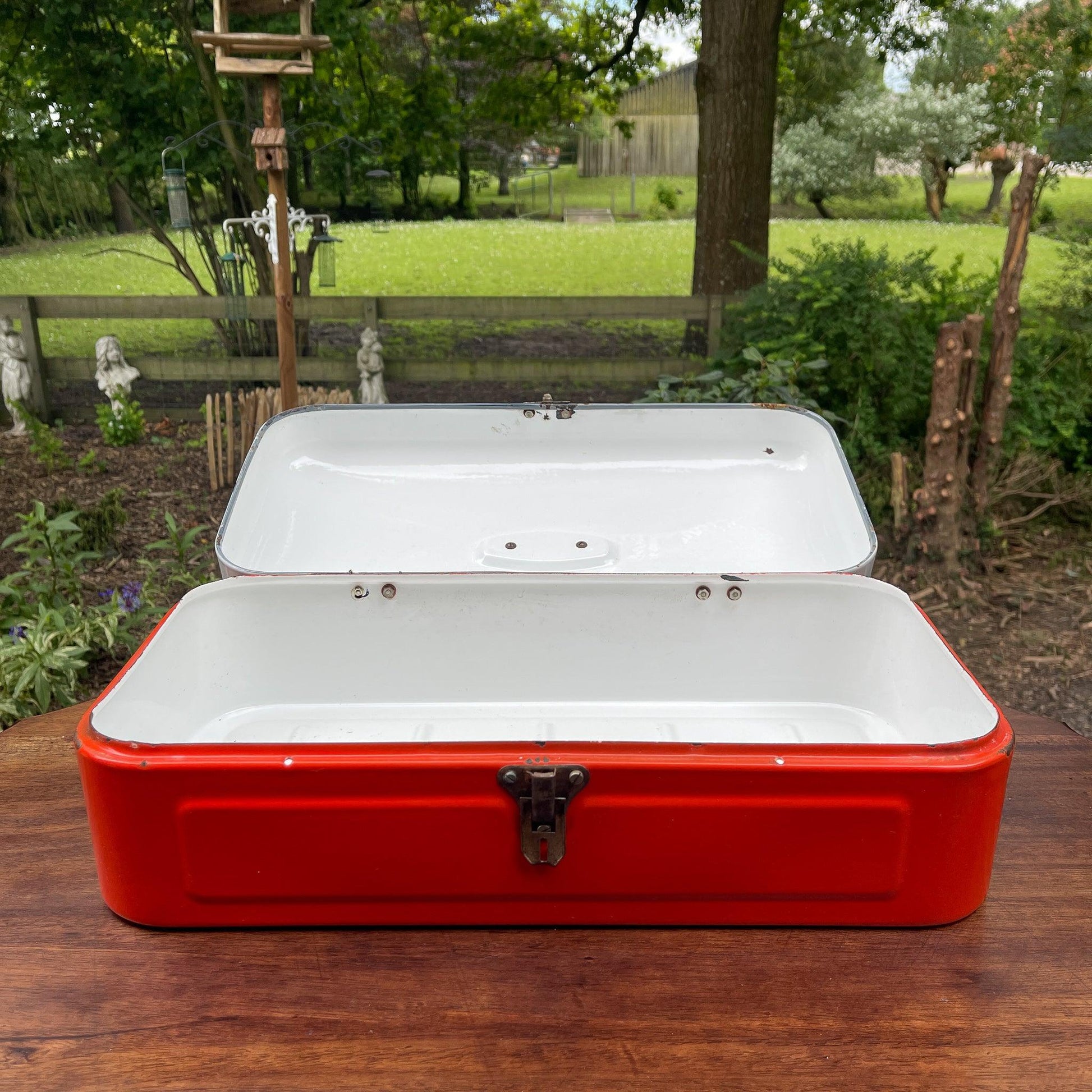 Emaille broodtrommel - Bamestra Curiosa