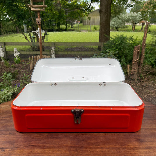 Emaille broodtrommel - Bamestra Curiosa