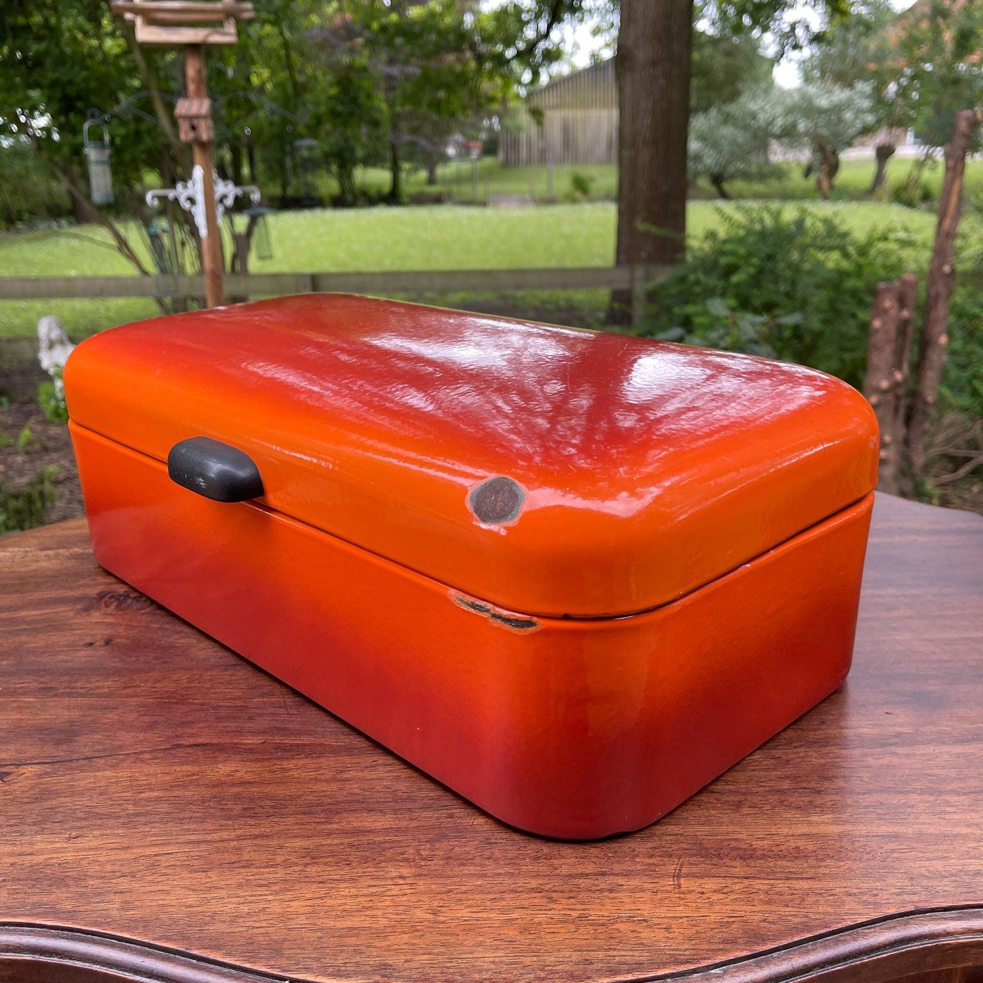 Emaille broodtrommel - Bamestra Curiosa