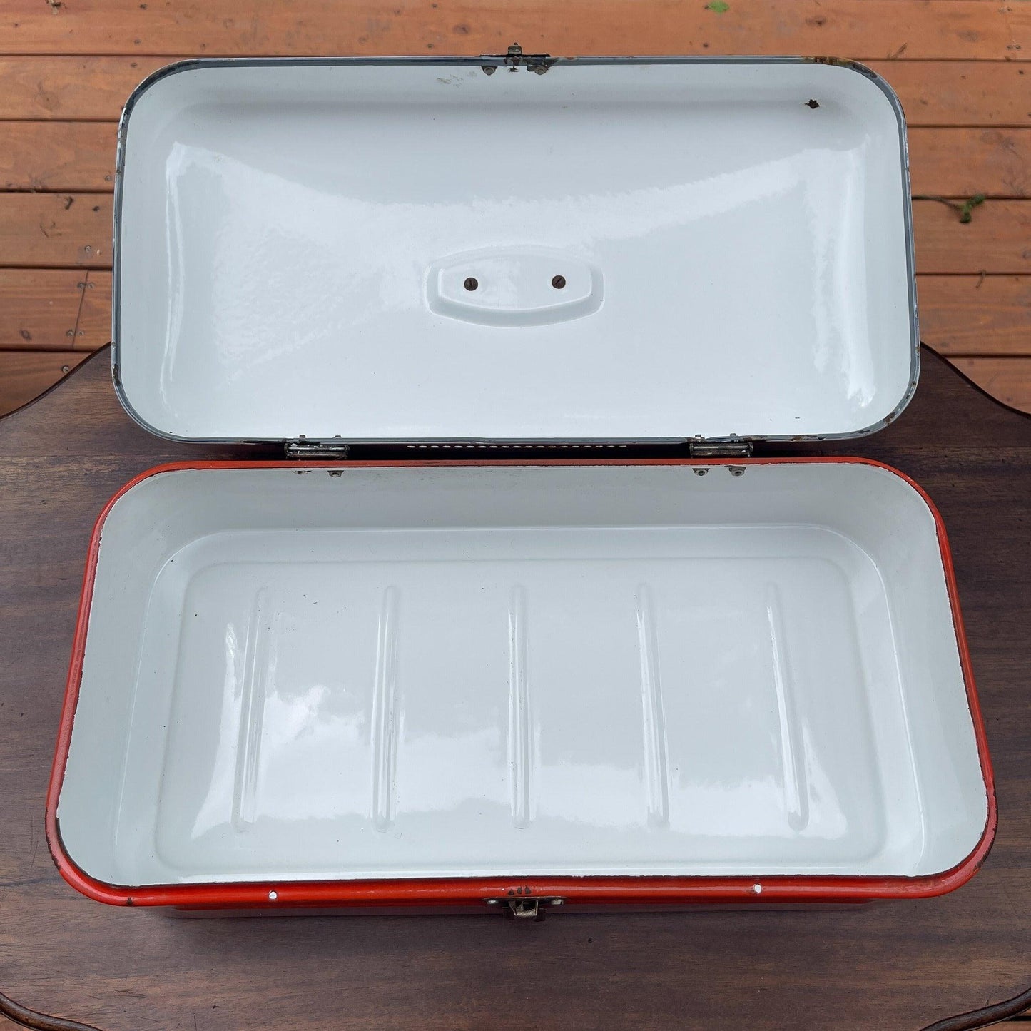 Emaille broodtrommel - Bamestra Curiosa