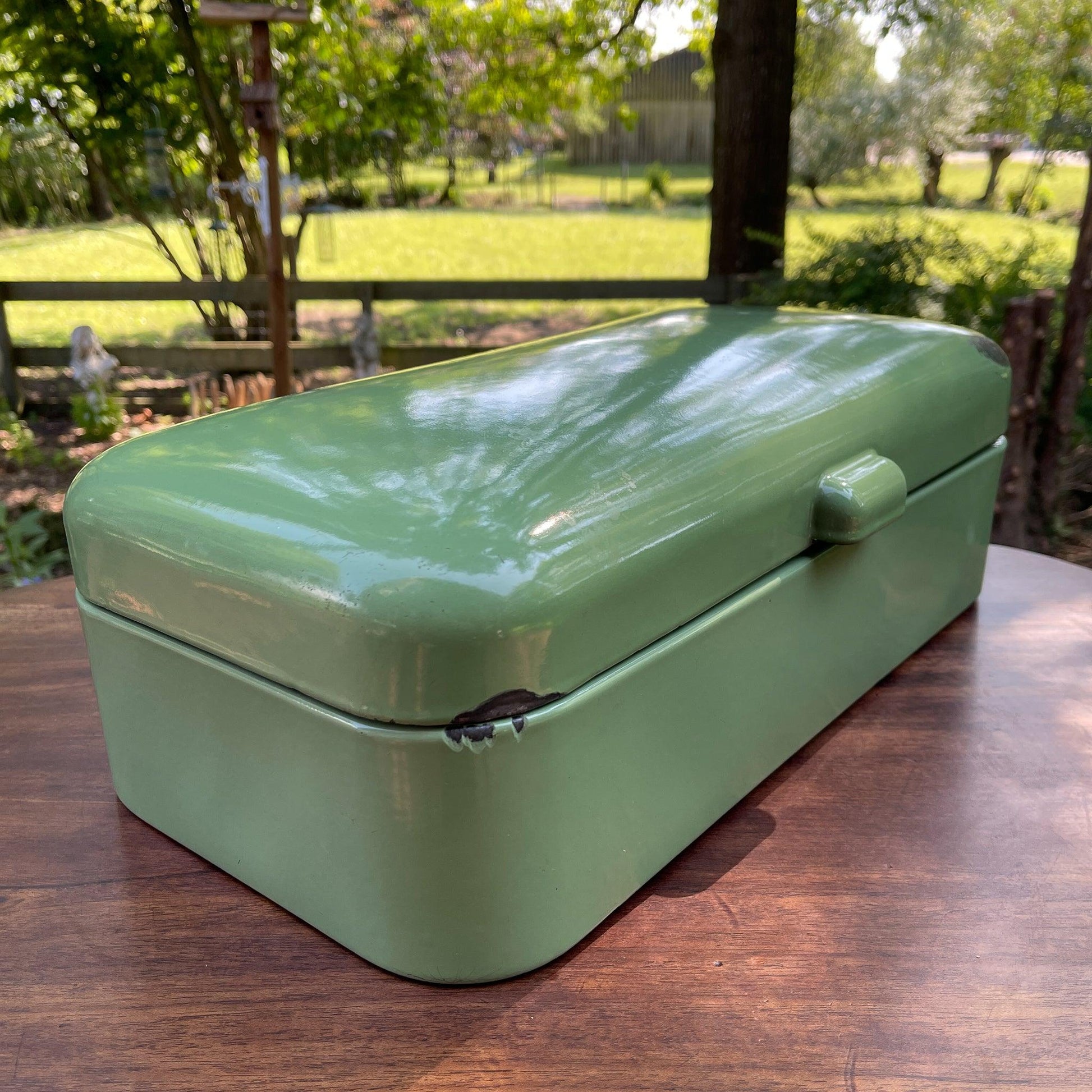 Emaille broodtrommel - Bamestra Curiosa