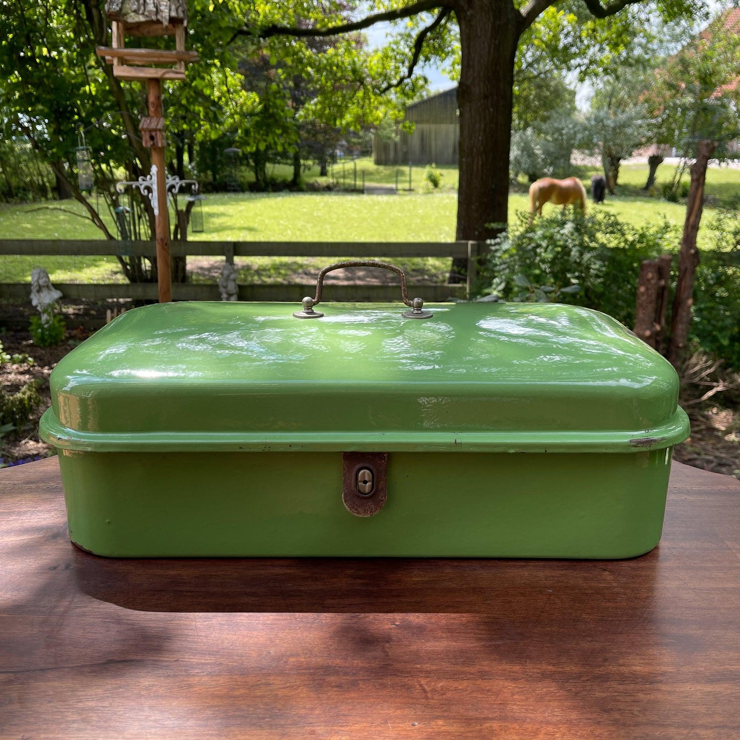 Emaille broodtrommel - Bamestra Curiosa