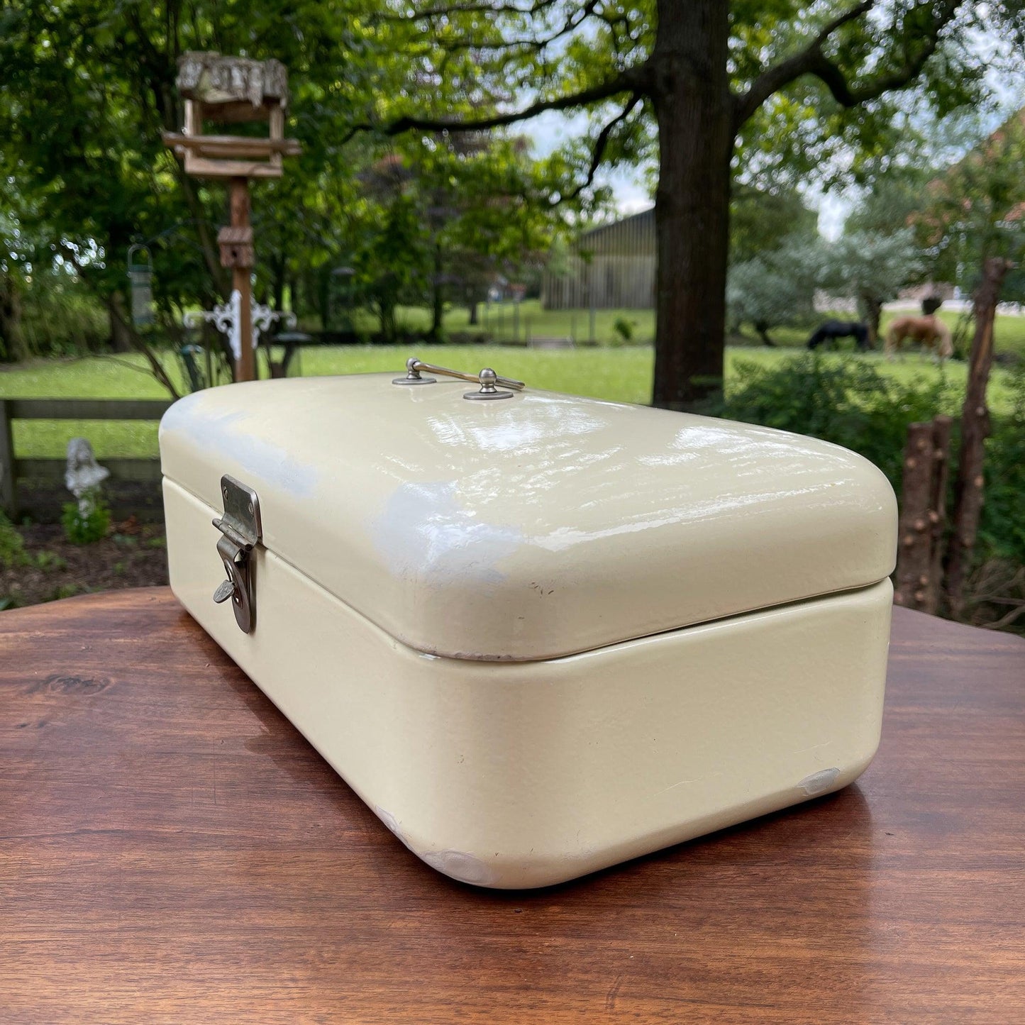 Emaille broodtrommel - Bamestra Curiosa