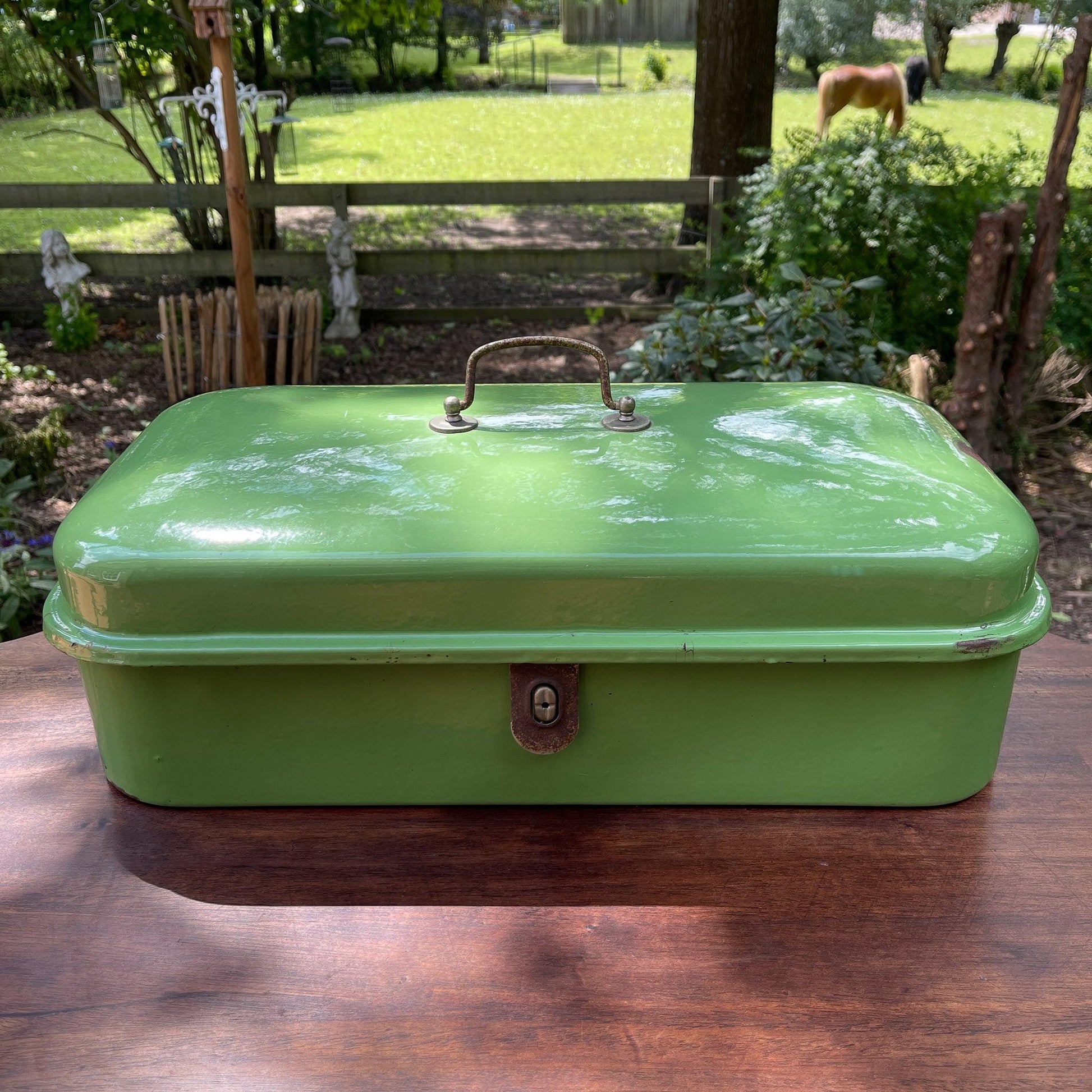 Emaille broodtrommel - Bamestra Curiosa