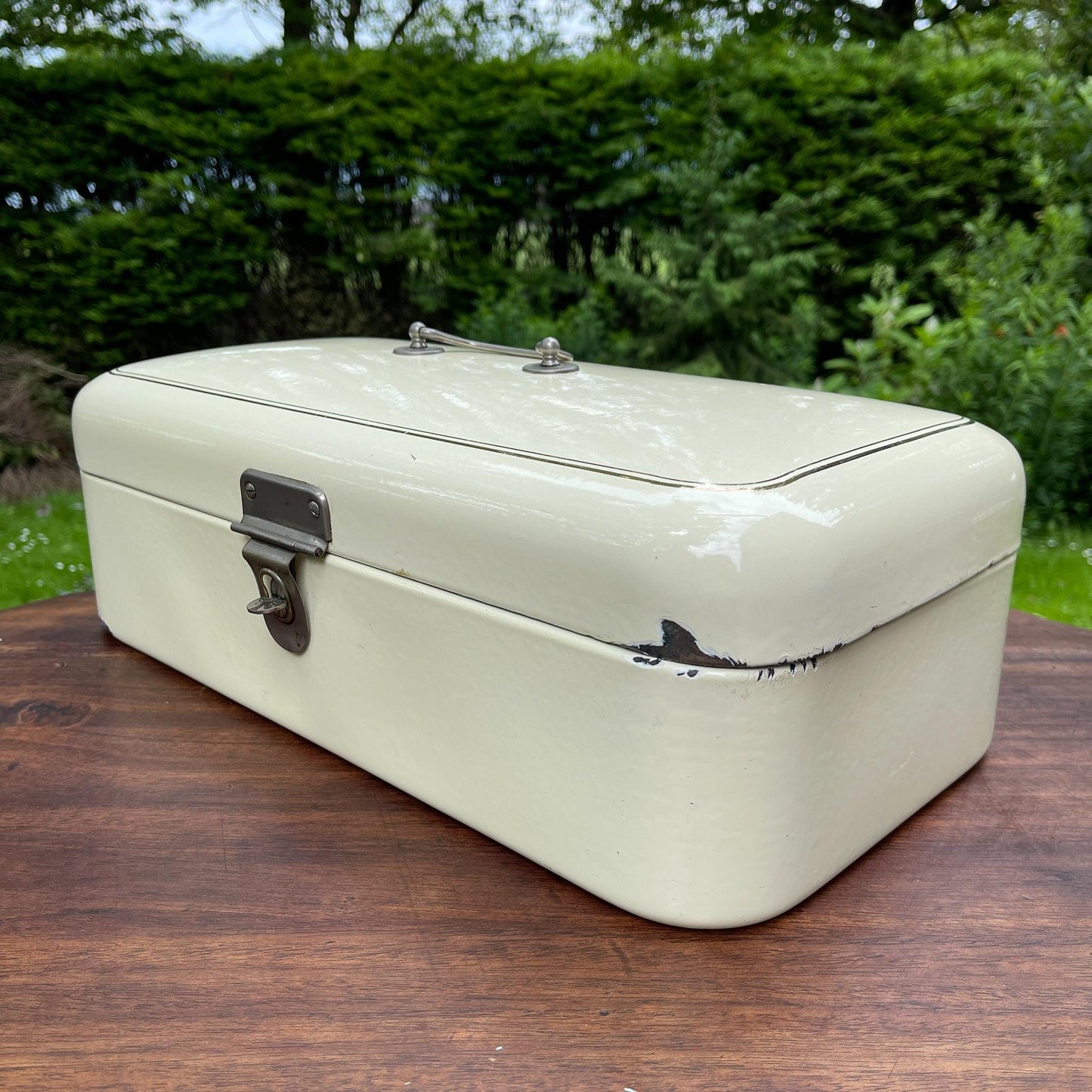 Emaille broodtrommel - Bamestra Curiosa