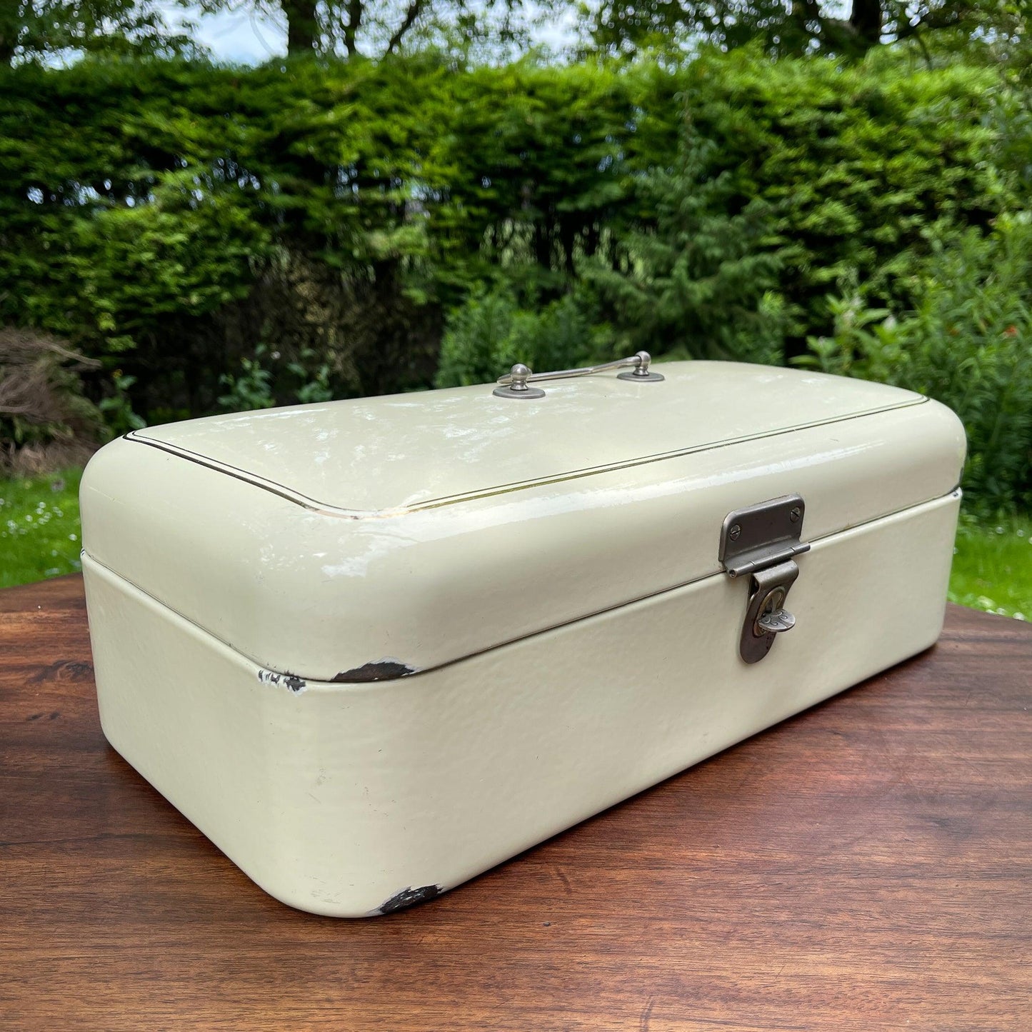 Emaille broodtrommel - Bamestra Curiosa