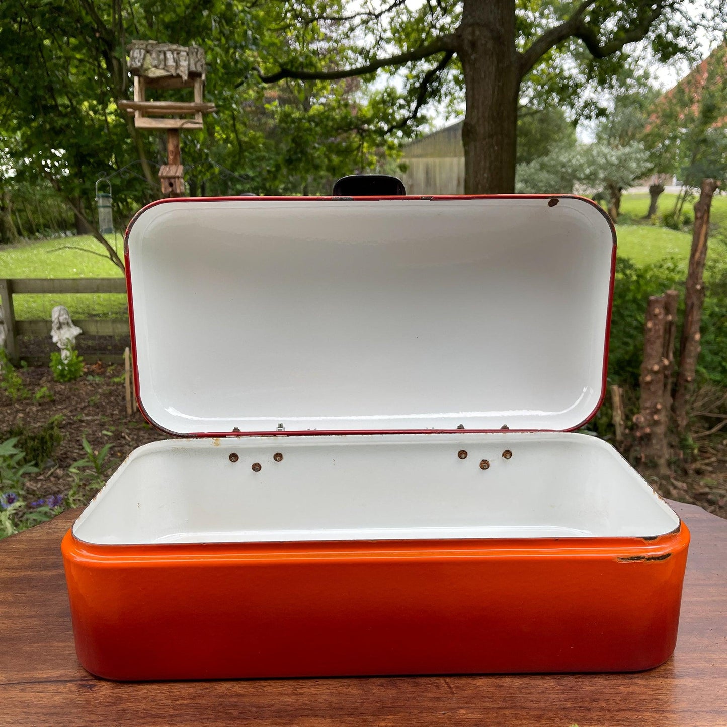 Emaille broodtrommel - Bamestra Curiosa