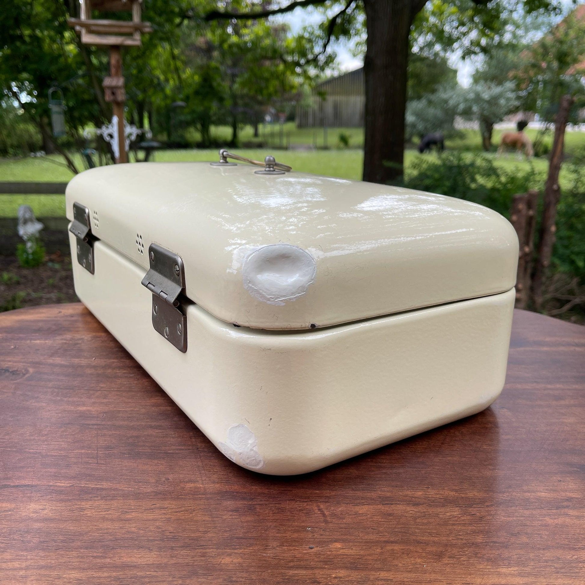 Emaille broodtrommel - Bamestra Curiosa