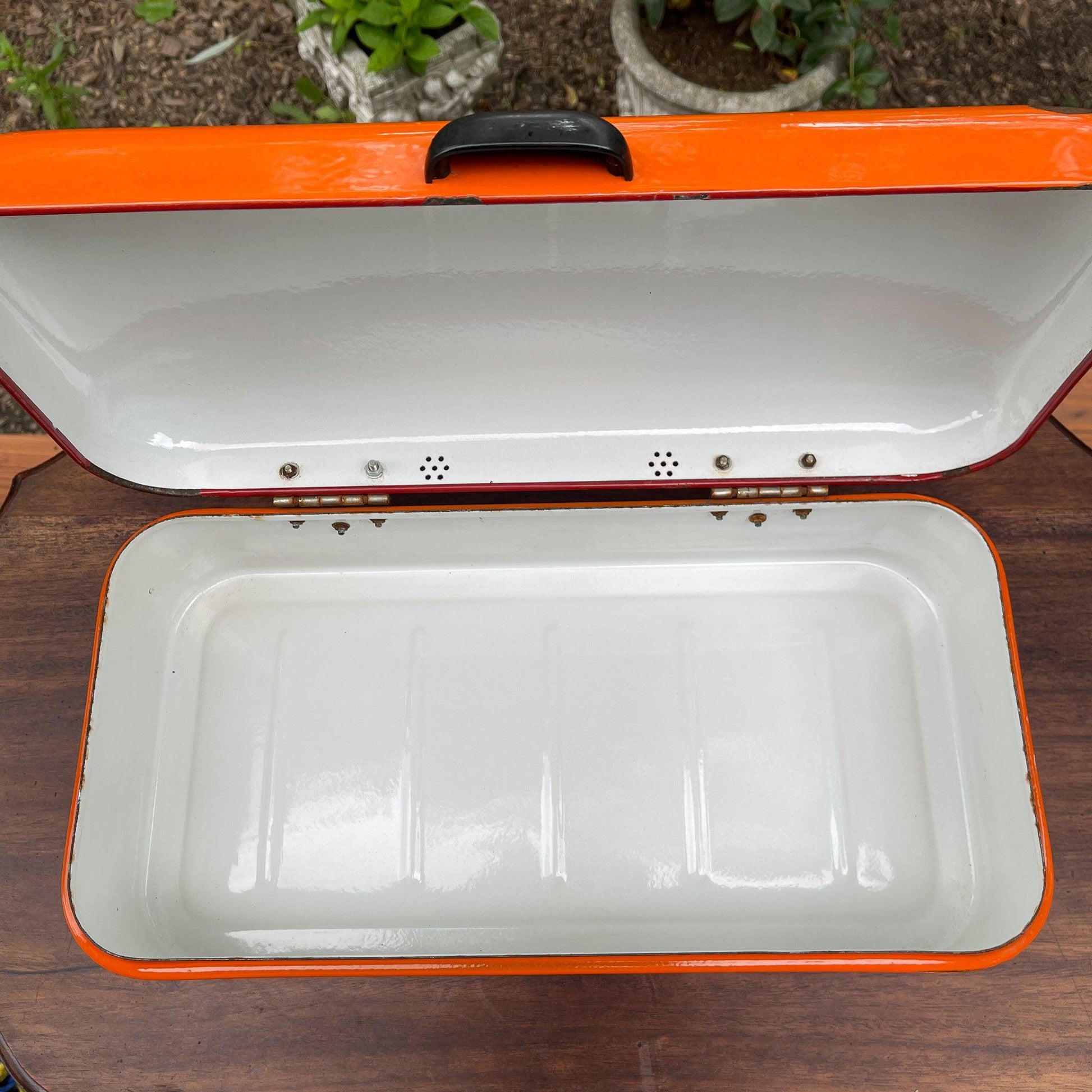 Emaille broodtrommel - Bamestra Curiosa