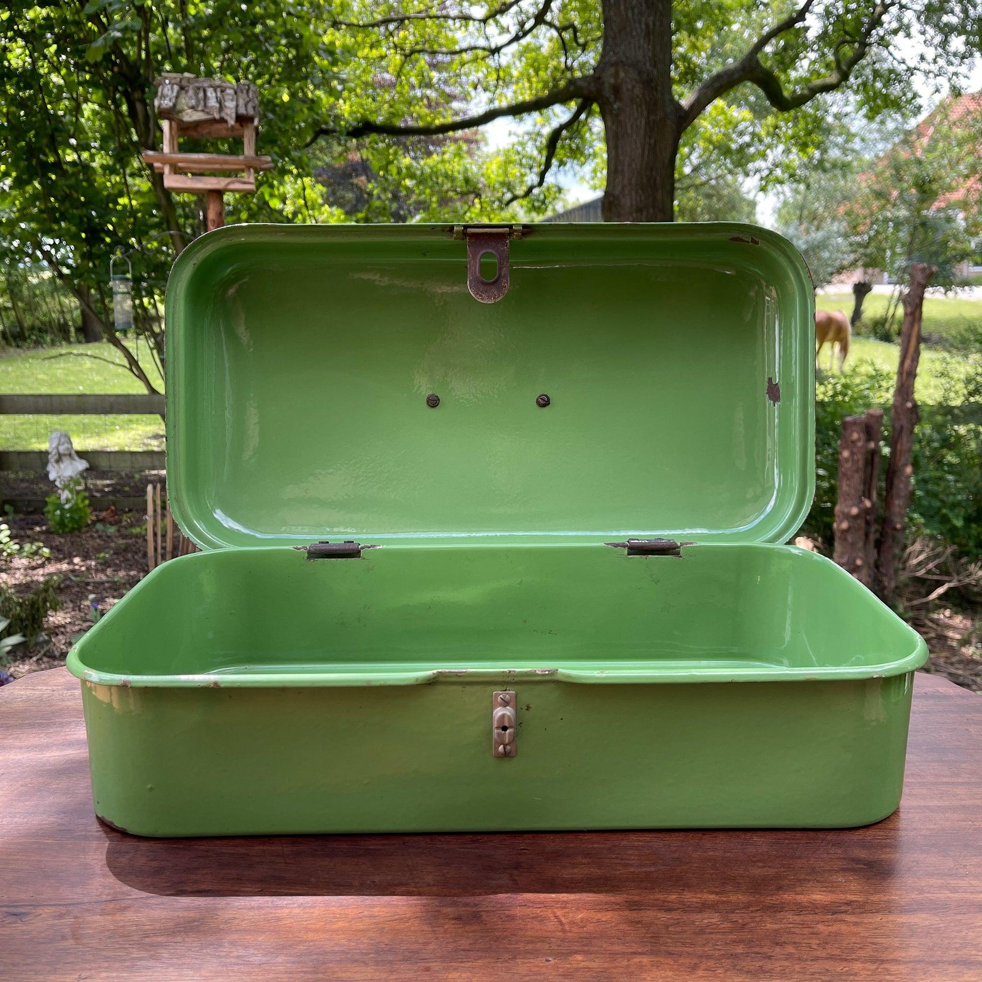 Emaille broodtrommel - Bamestra Curiosa