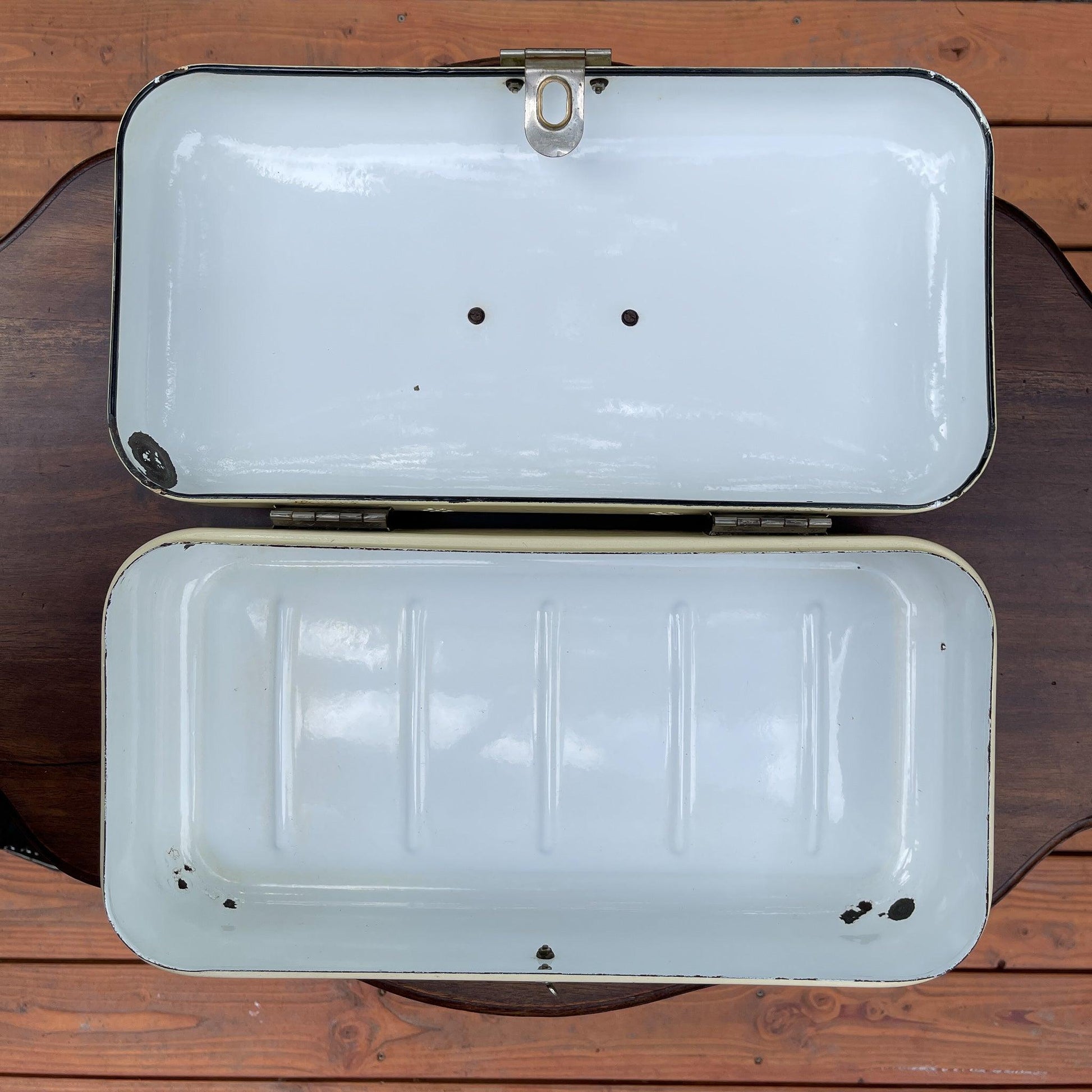 Emaille broodtrommel - Bamestra Curiosa