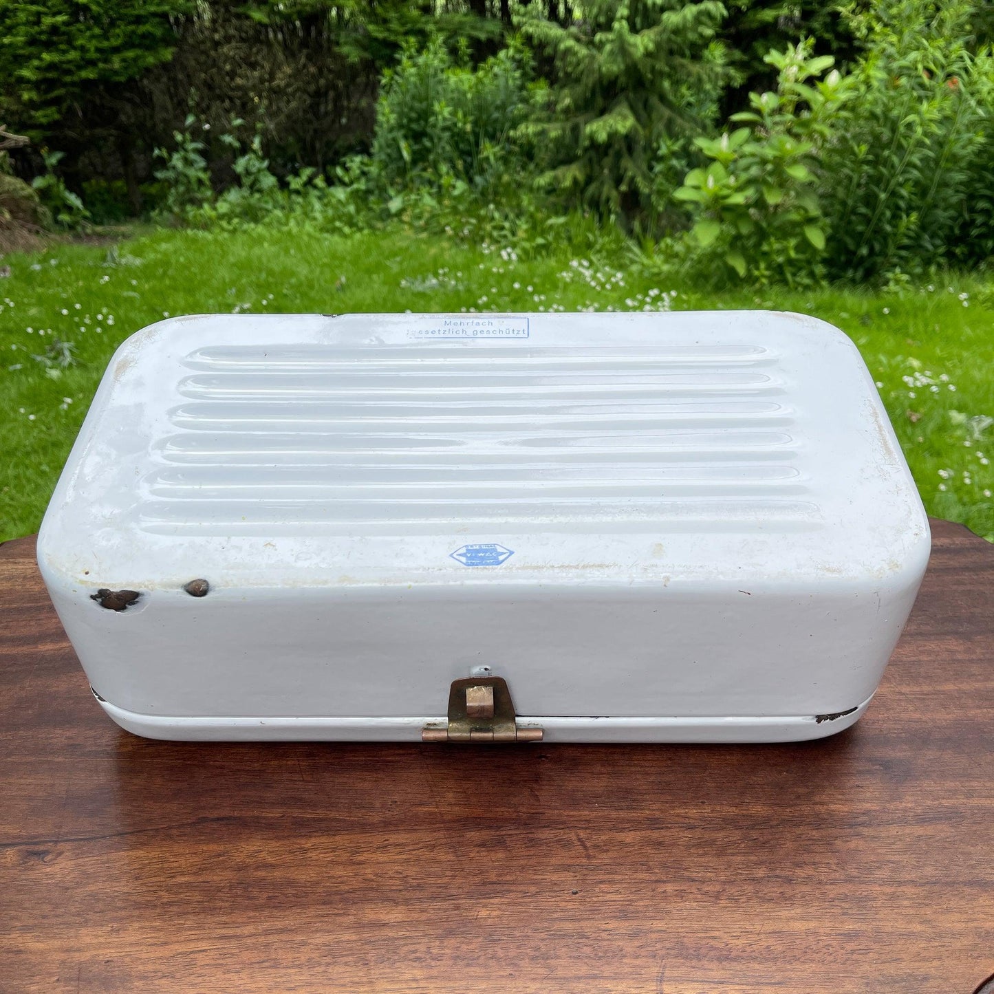 Emaille broodtrommel - Bamestra Curiosa