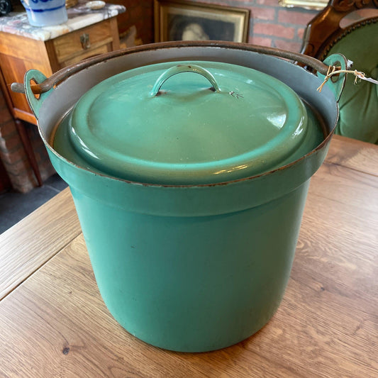 Emaille emmer met deksel - Bamestra Curiosa