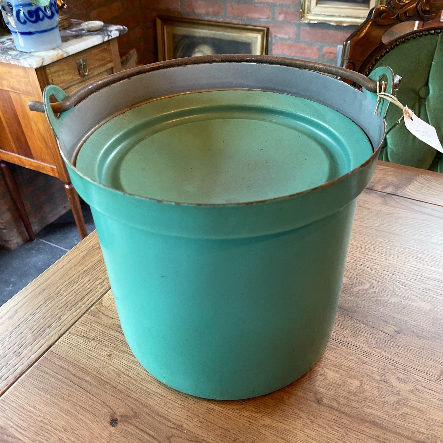 Emaille emmer met deksel - Bamestra Curiosa