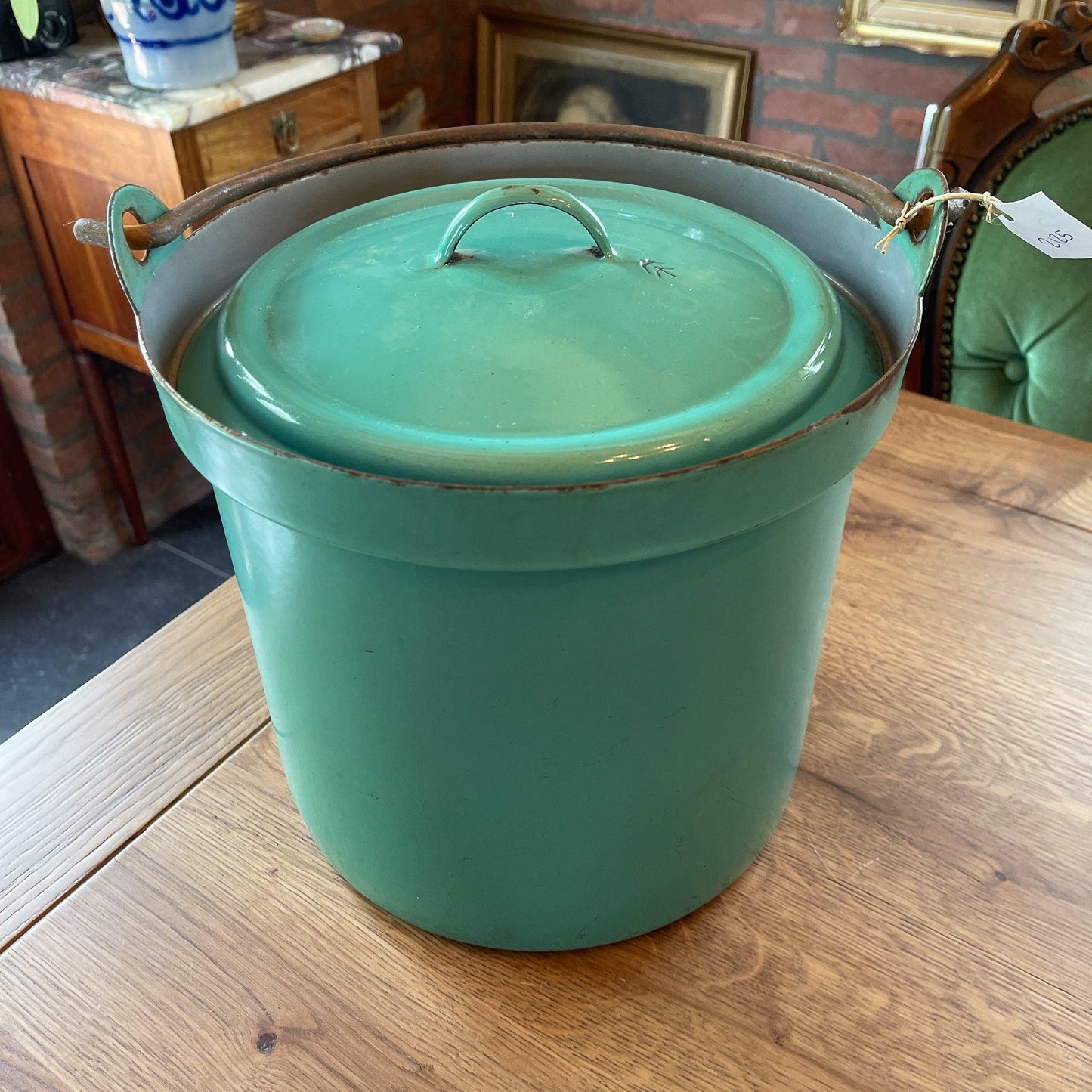 Emaille emmer met deksel - Bamestra Curiosa