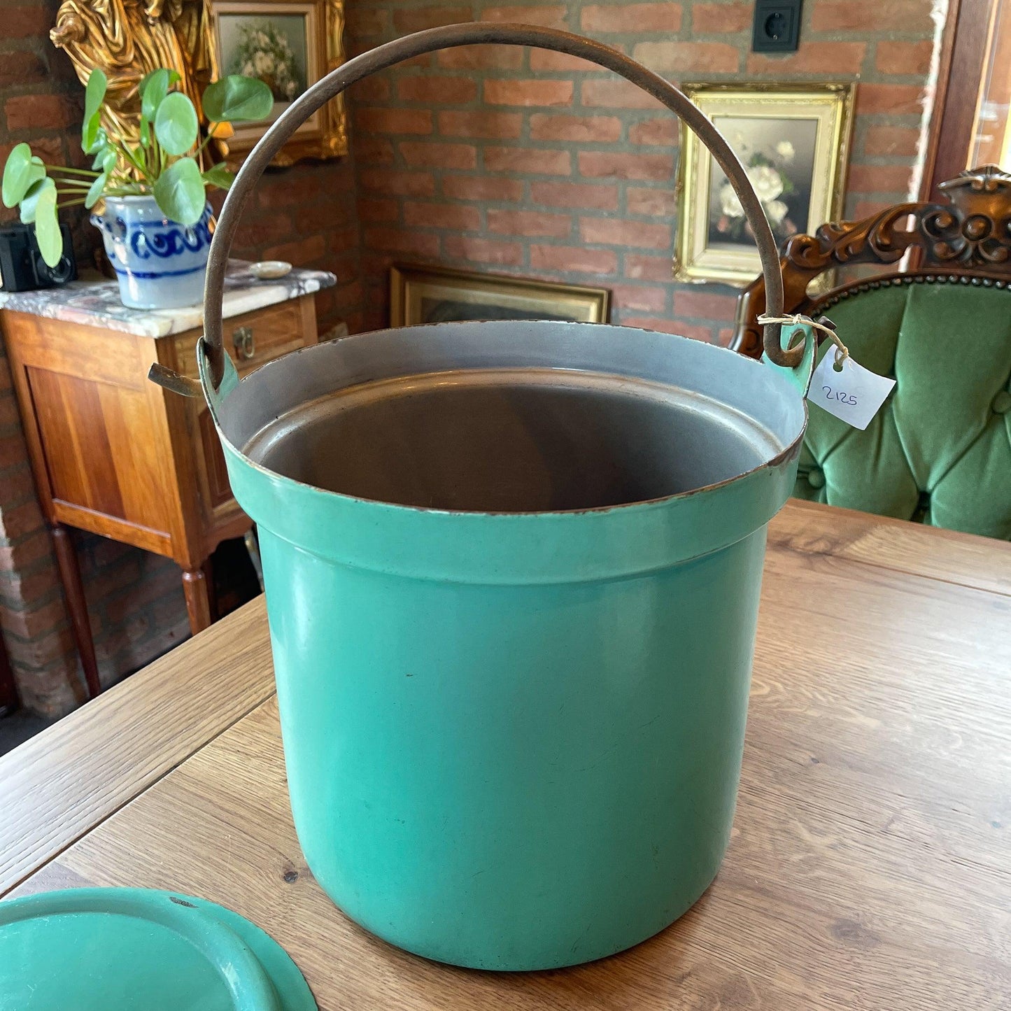 Emaille emmer met deksel - Bamestra Curiosa