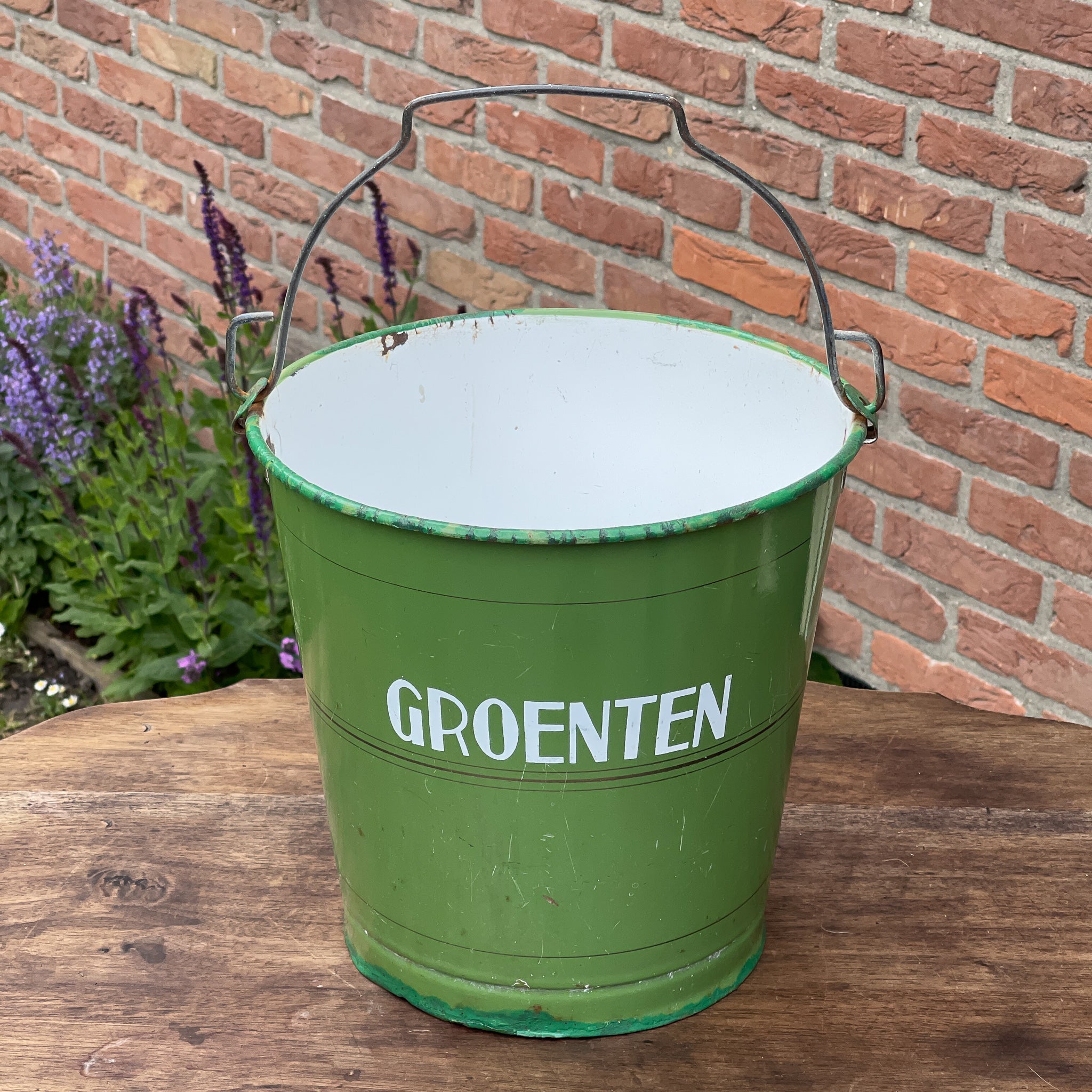 Emaille Groenten Emmer - The Collectionist