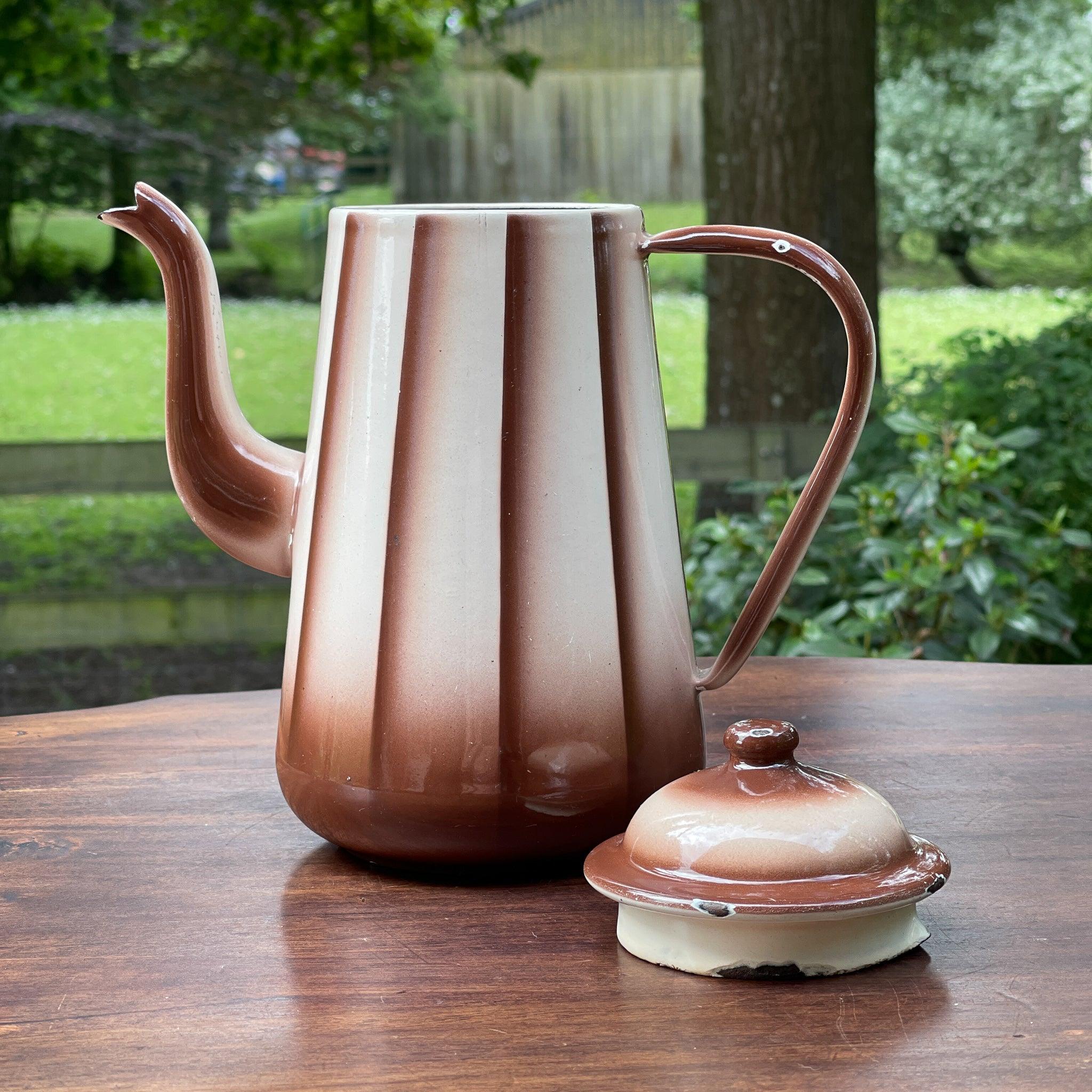 Emaille koffiekan / theekan - The Collectionist