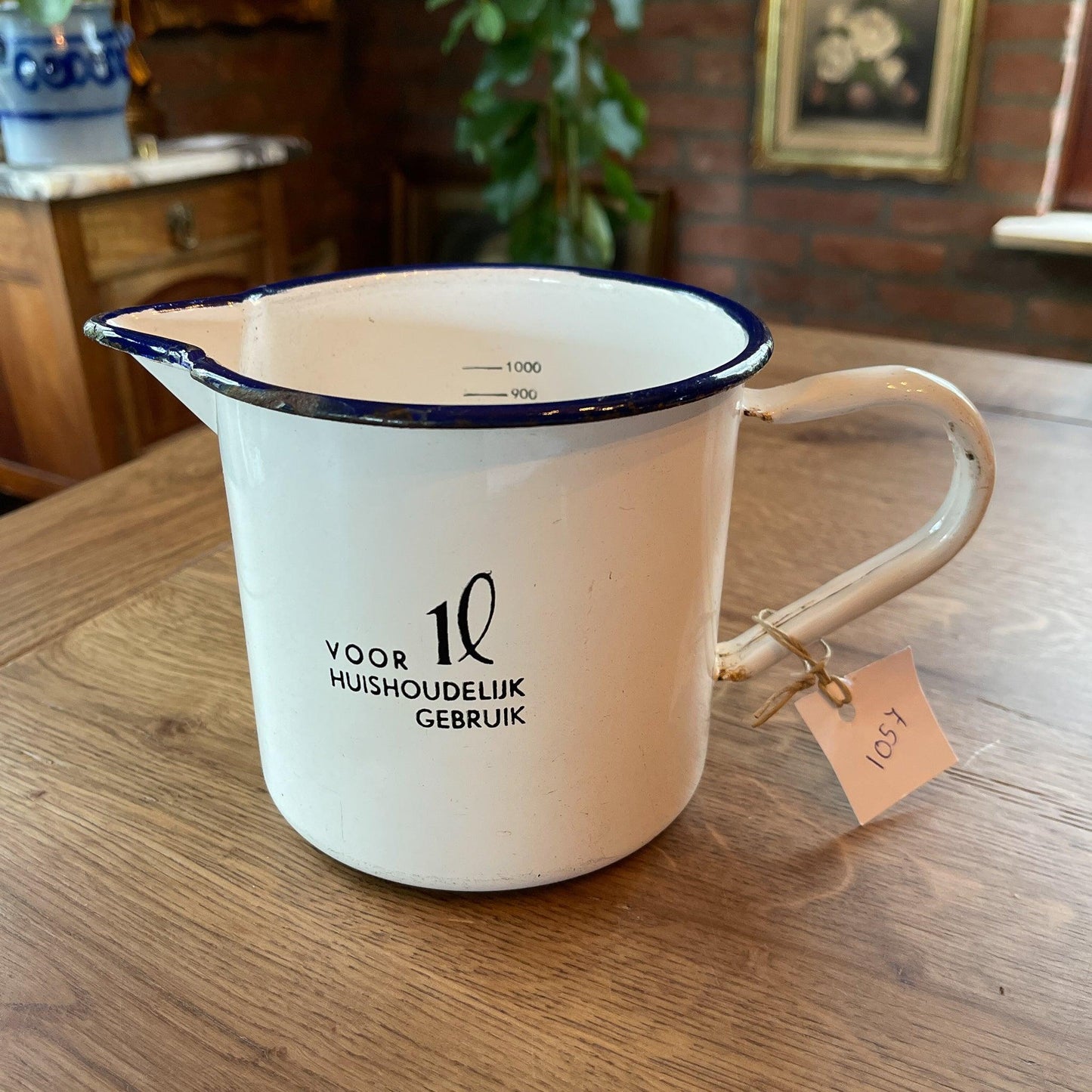 Emaille maatbeker 1L - Bamestra Curiosa