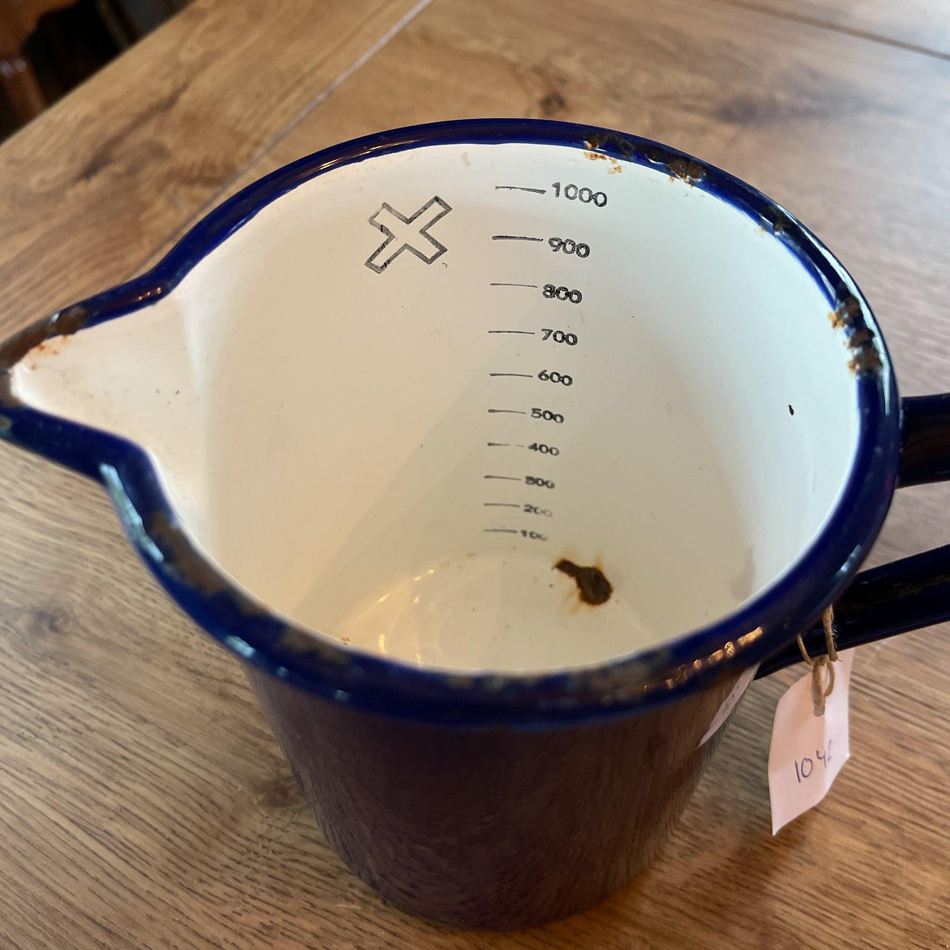 Emaille maatbeker 1L - Bamestra Curiosa